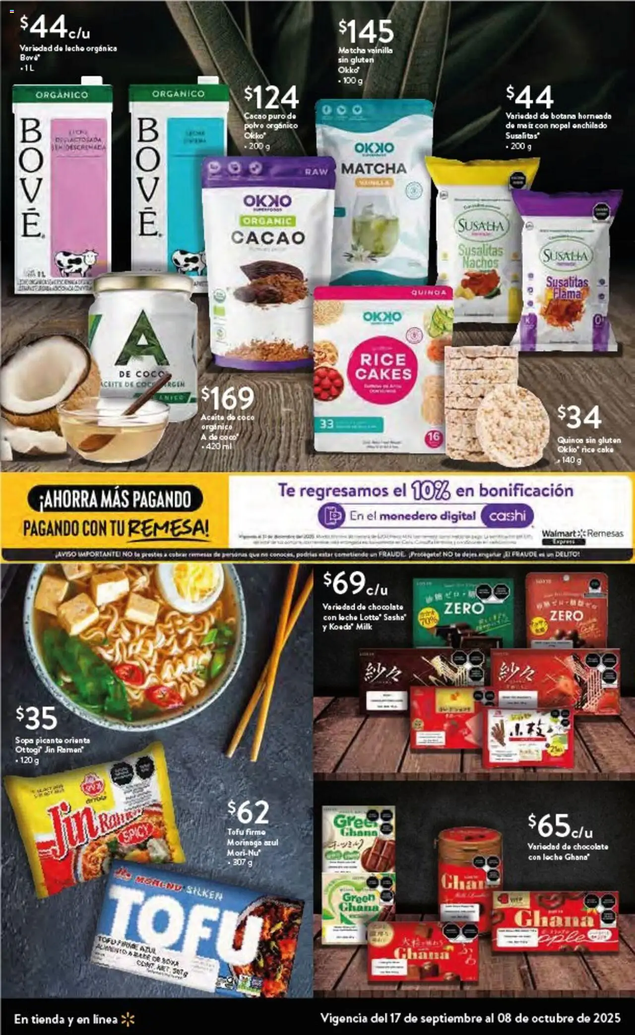 Nuevas ofertas de Walmart Express válidas en toda la República Mexicana desde el 17.09.2025. ¡Encuentra las mejores ofertas en Walmart Express - Folleto! | Página: 9 | Productos: Leche, Aceite, Té, Polvo