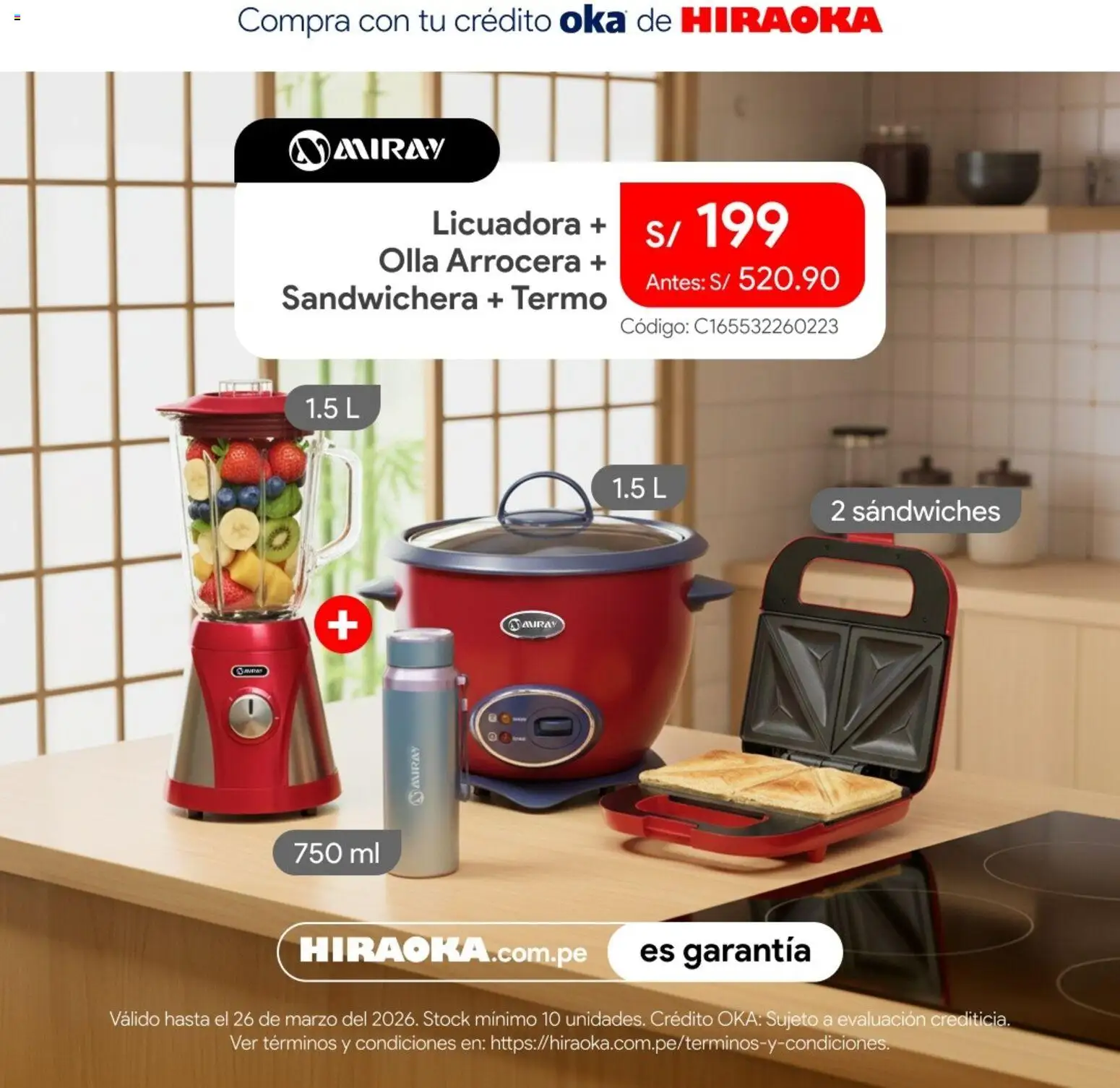 Catálogo Hiraoka válido desde 24.03.2026 | Página: 6 | Productos: Sandwichera, Licuadora