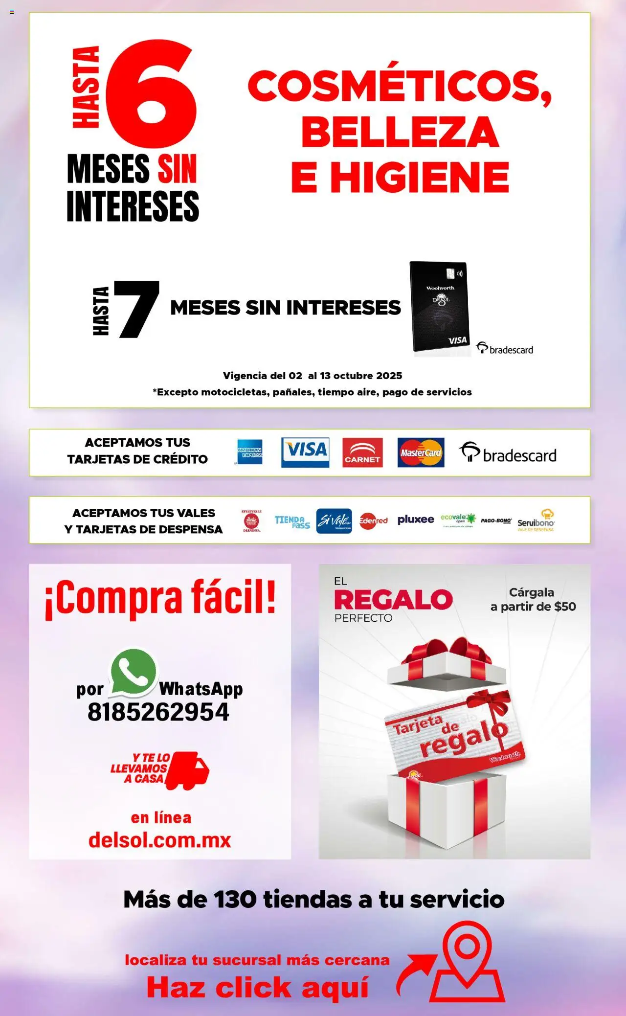 Nuevas ofertas de Del Sol y Woolworth válidas en toda la República Mexicana desde el 02.10.2025. ¡Encuentra las mejores ofertas en Del Sol y Woolworth - Catálogo Quincena de la Belleza Octubre! | Página: 41 | Productos: Despensa, Té
