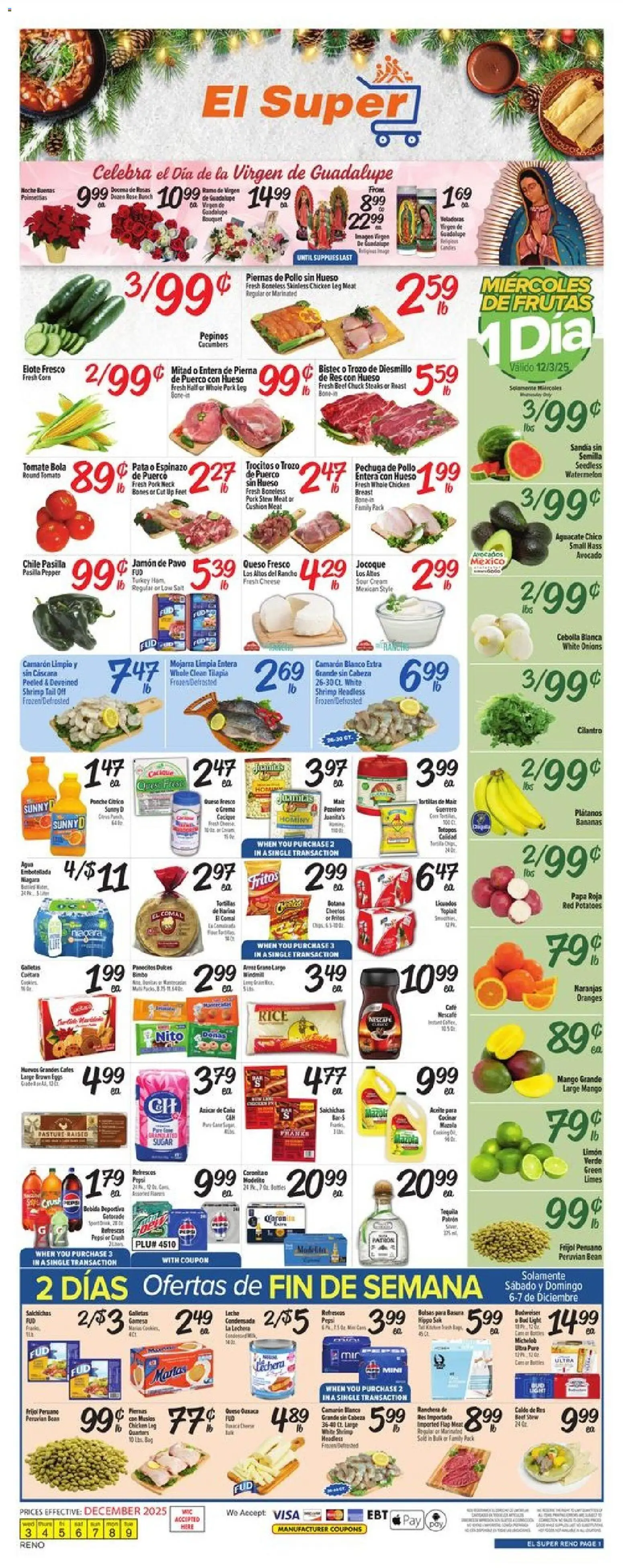El Super Weekly Ad - valid from 03.12.2025 | Page: 1 | Products: Sour cream, Avocado, Potatoes, Salt