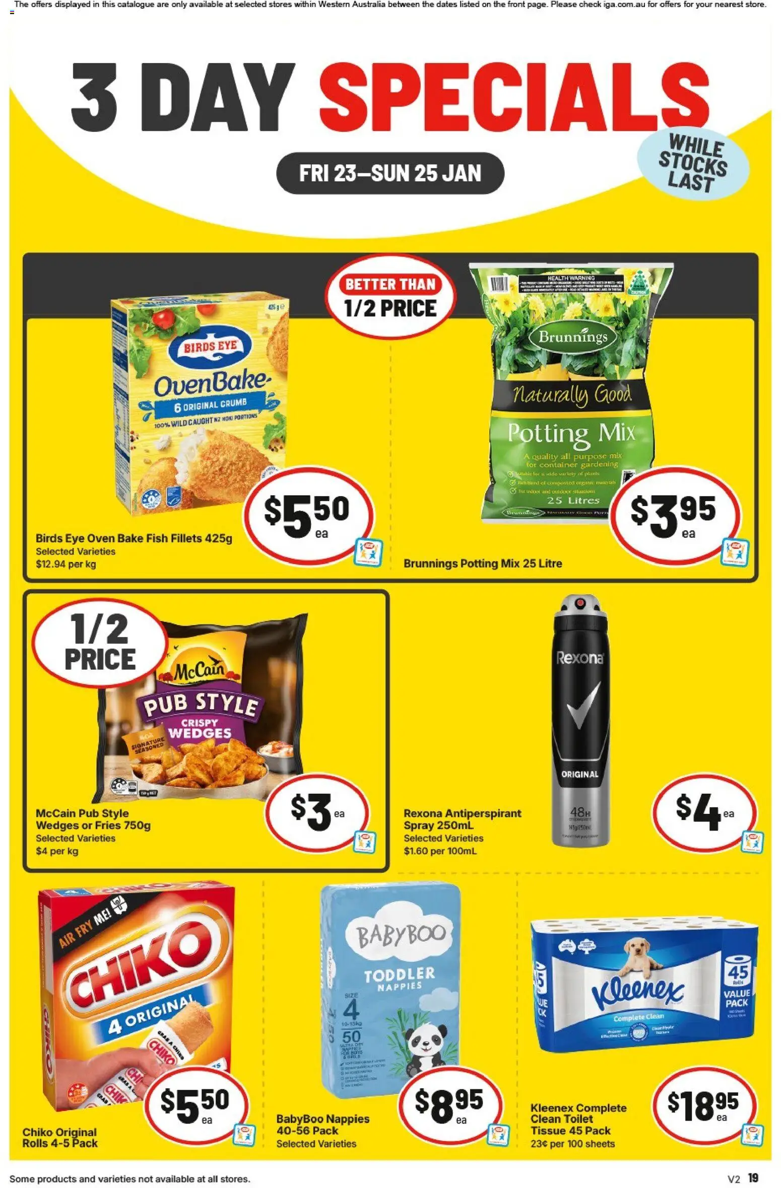 IGA catalogue - valid from 23.01.2026 | Page: 3 | Products: Toilet, Antiperspirant, Nappies, Oven