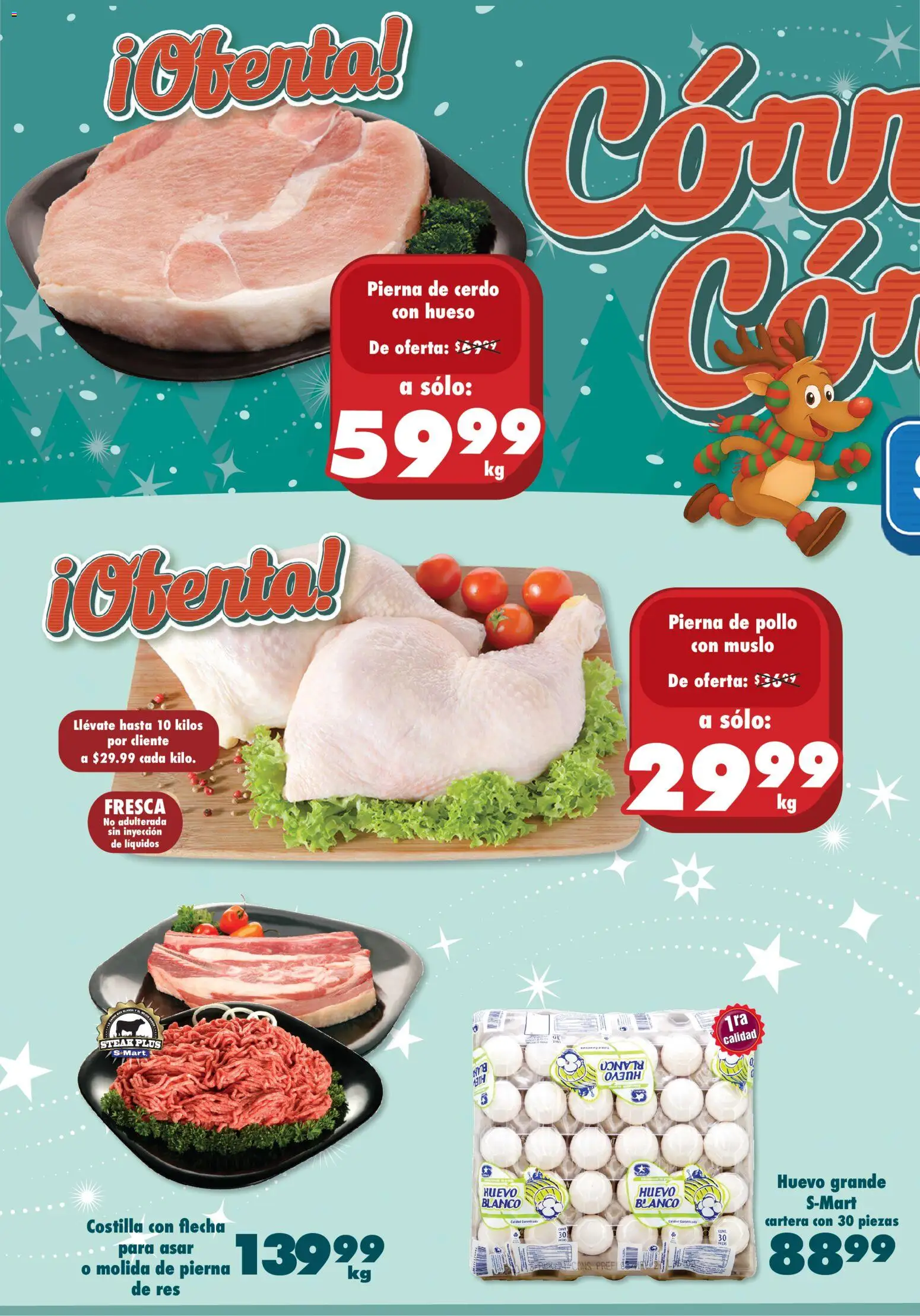 Nuevas ofertas de S-Mart válidas en toda la República Mexicana desde el 02.12.2025. ¡Encuentra las mejores ofertas en S-Mart folleto Monterrey! | Página: 2 | Productos: Pollo, Huevo, Cerdo, Res
