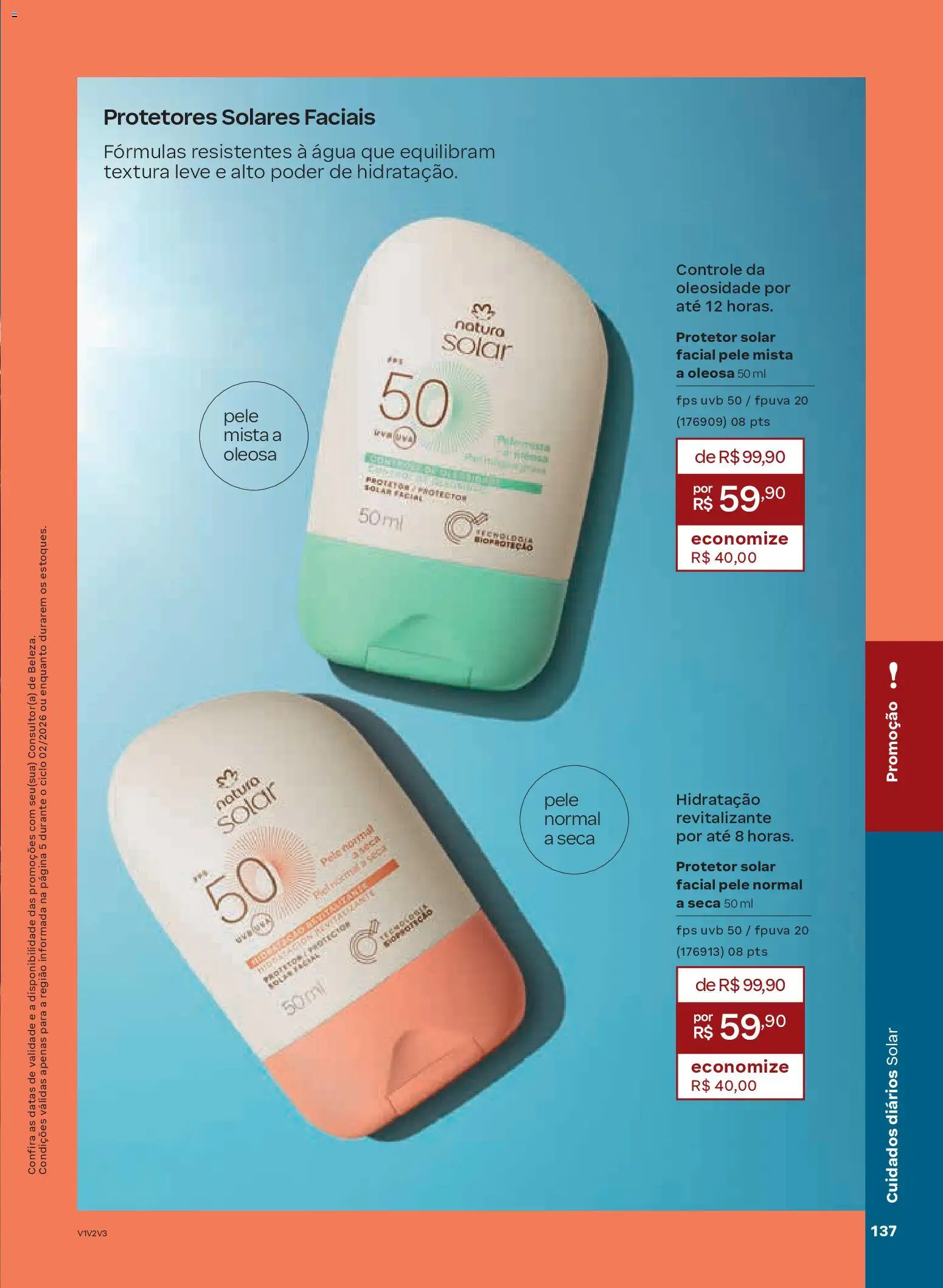 Natura Folheto - válido de 13.01.2026 | Página: 137 | Produtos: Protetor solar, Protetor solar facial