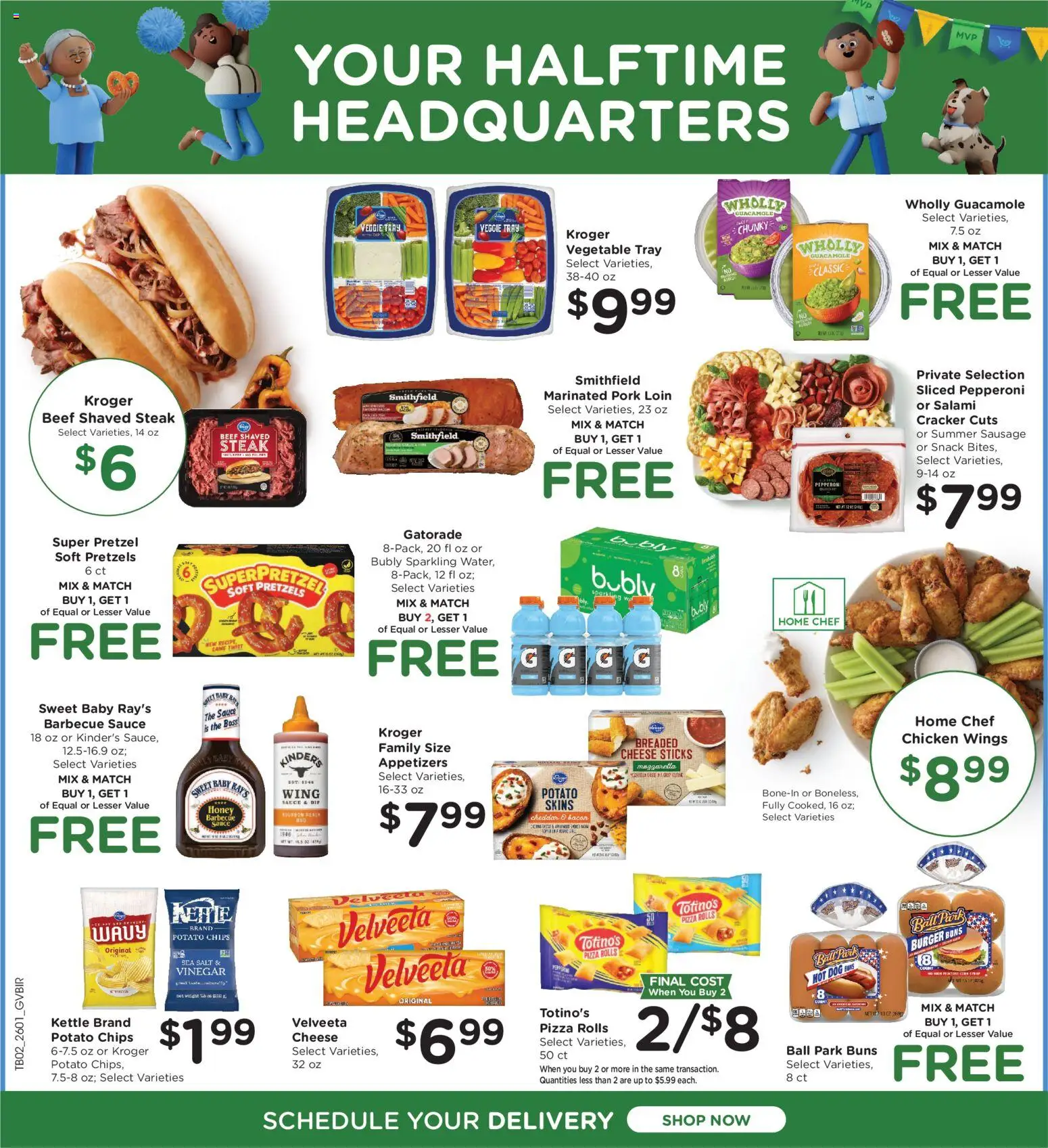 Kroger Ad - valid from 04.02.2026 | Page: 3 | Products: Salami, Chips, Sauce, Weight