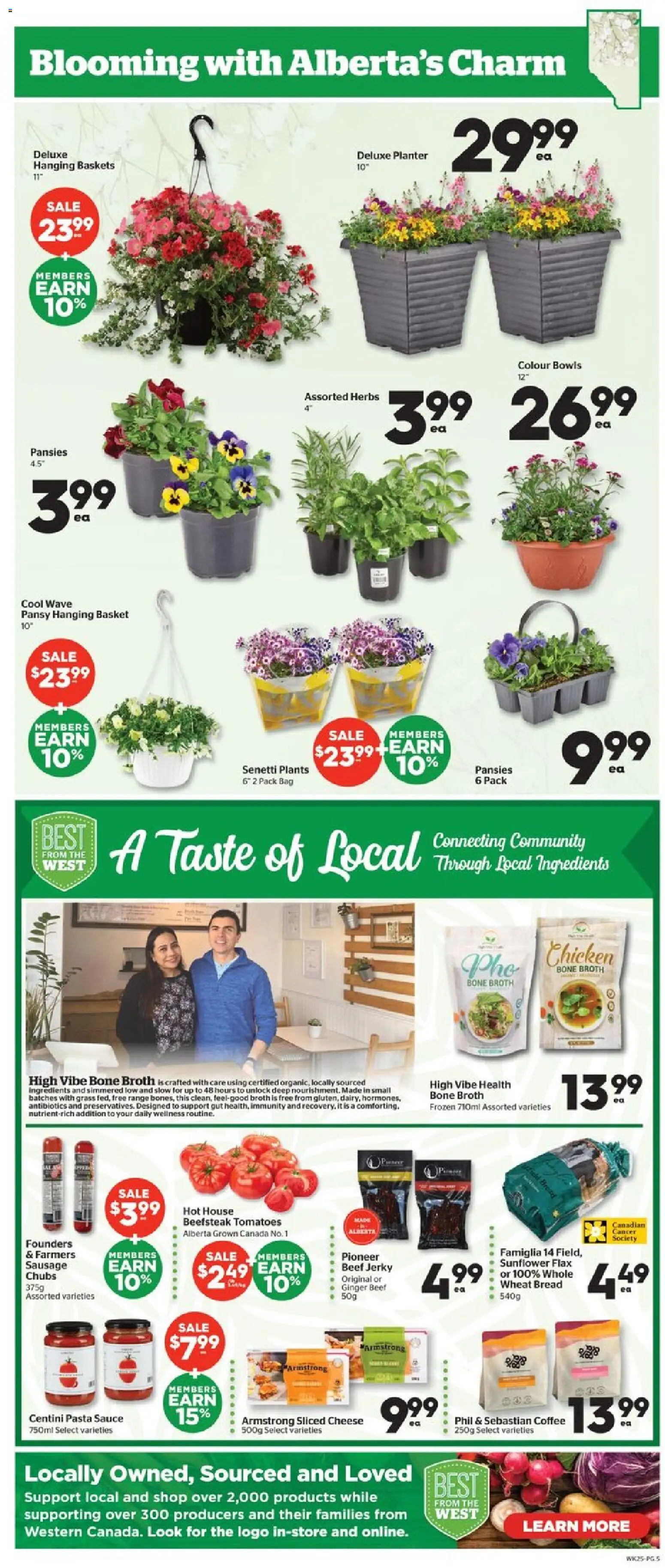 Calgary Co-op flyer valid from 23.04.2026 | Page: 5 | Products: Beef, Basket, Cheese, Tomatoes