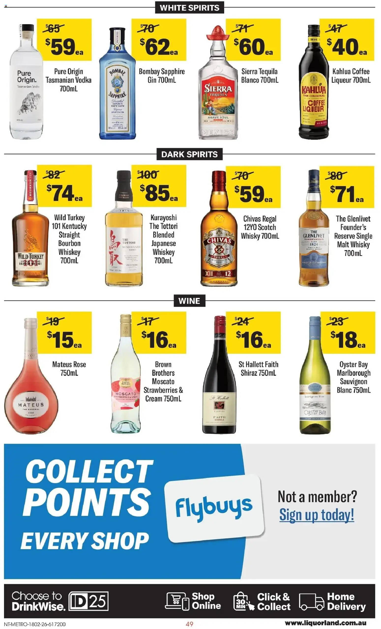 Coles catalogue - valid from 18.02.2026 | Page: 49 | Products: Wine, Gin, Strawberries, Cream