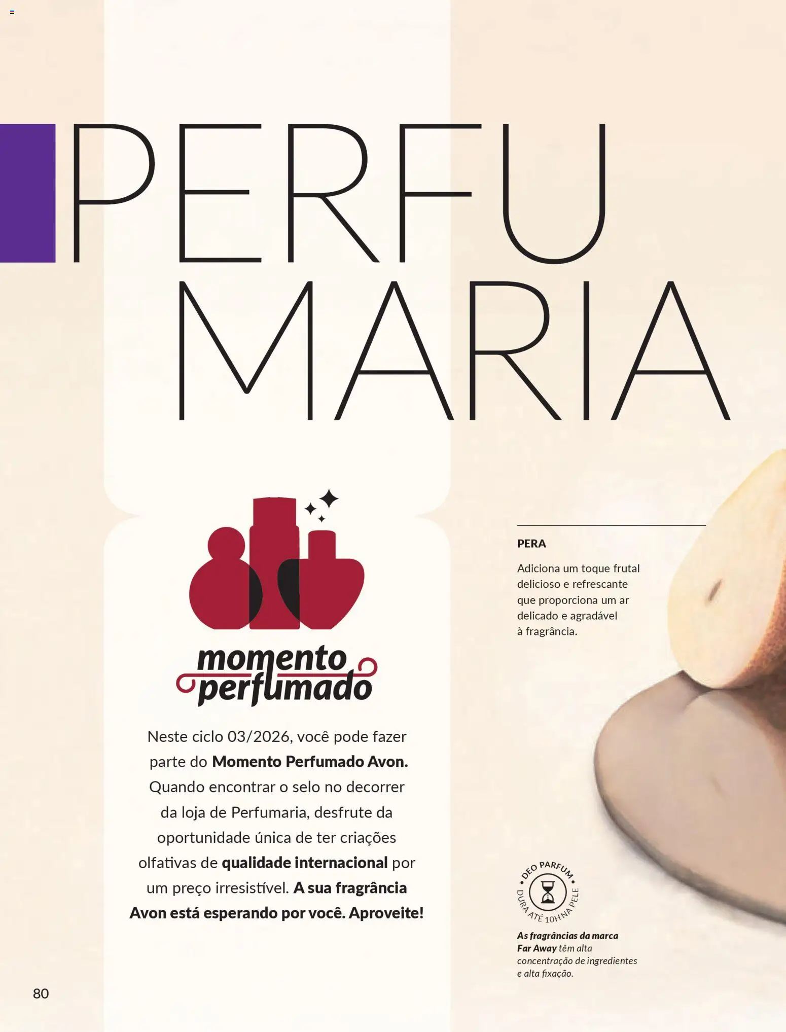 Avon Folheto - válido de 15.01.2026 | Página: 80 | Produtos: Pera, Fragrância