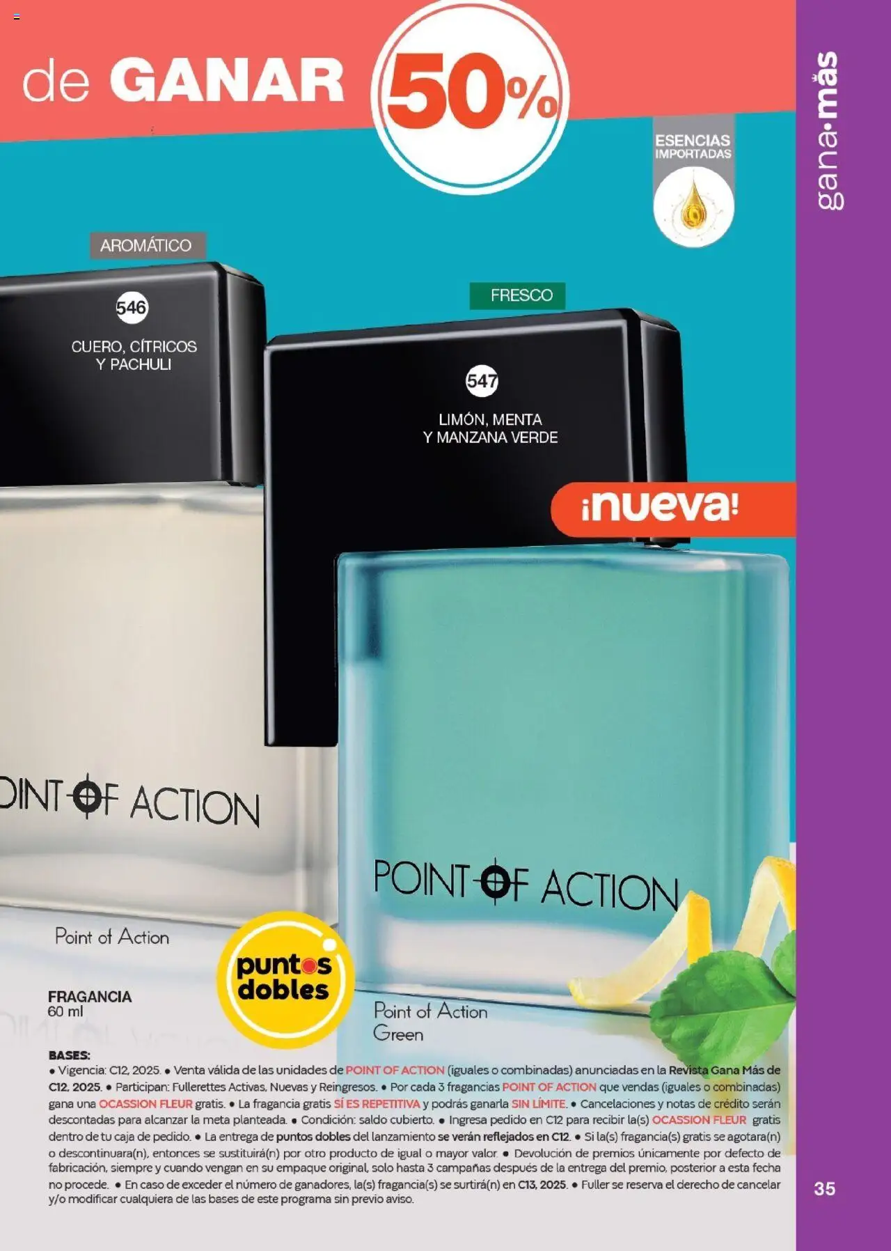Nuevas ofertas de Fuller válidas en toda la República Mexicana desde el 17.09.2025. ¡Encuentra las mejores ofertas en Fuller - Revista Gana Más C12! | Página: 35 | Productos: Manzana, Esencias, Caja, Fragancia