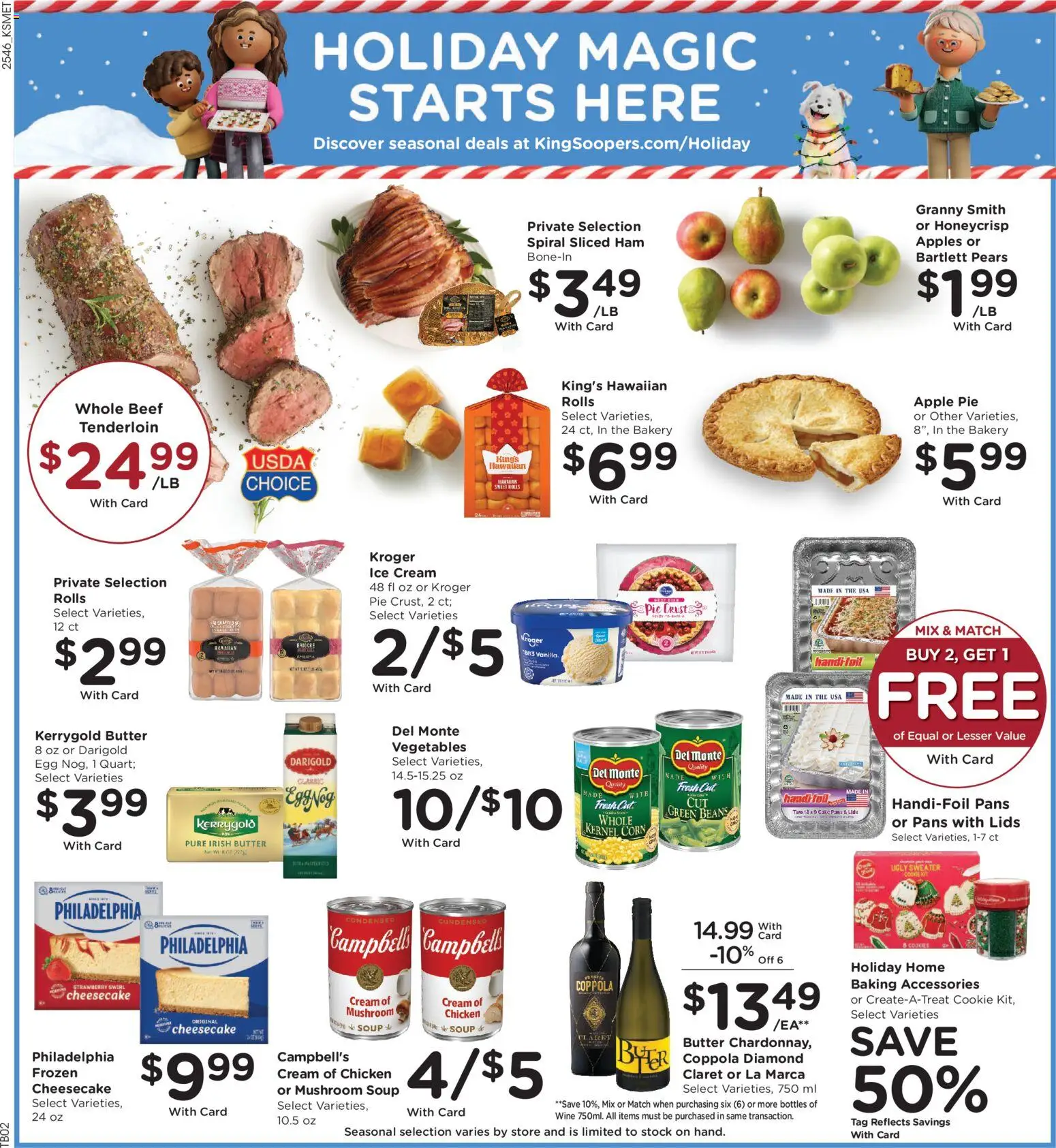 King Soopers Weekly Ad - valid from 17.12.2025 | Page: 4 | Products: Apples, Beef, Ice cream, Vegetables