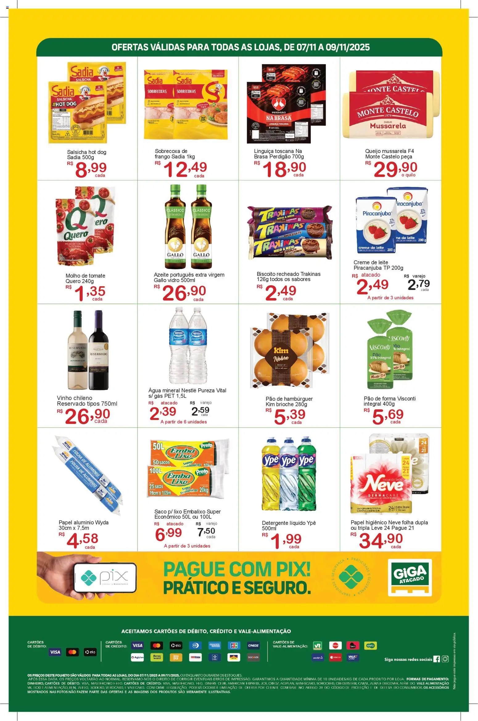 GIGA Atacado Folheto - válido de 07.11.2025 | Página: 2 | Produtos: Queijo, Vinho, Hambúrguer, Azeite