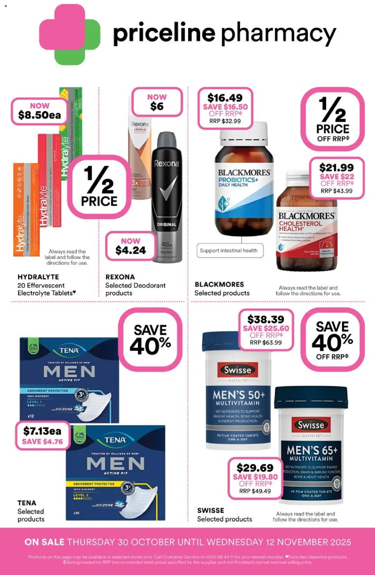 Priceline Pharmacy catalogue - valid from 30.10.2025 | Page: 32 | Products: Deodorant, Multivitamin, Nutrients, Tablets