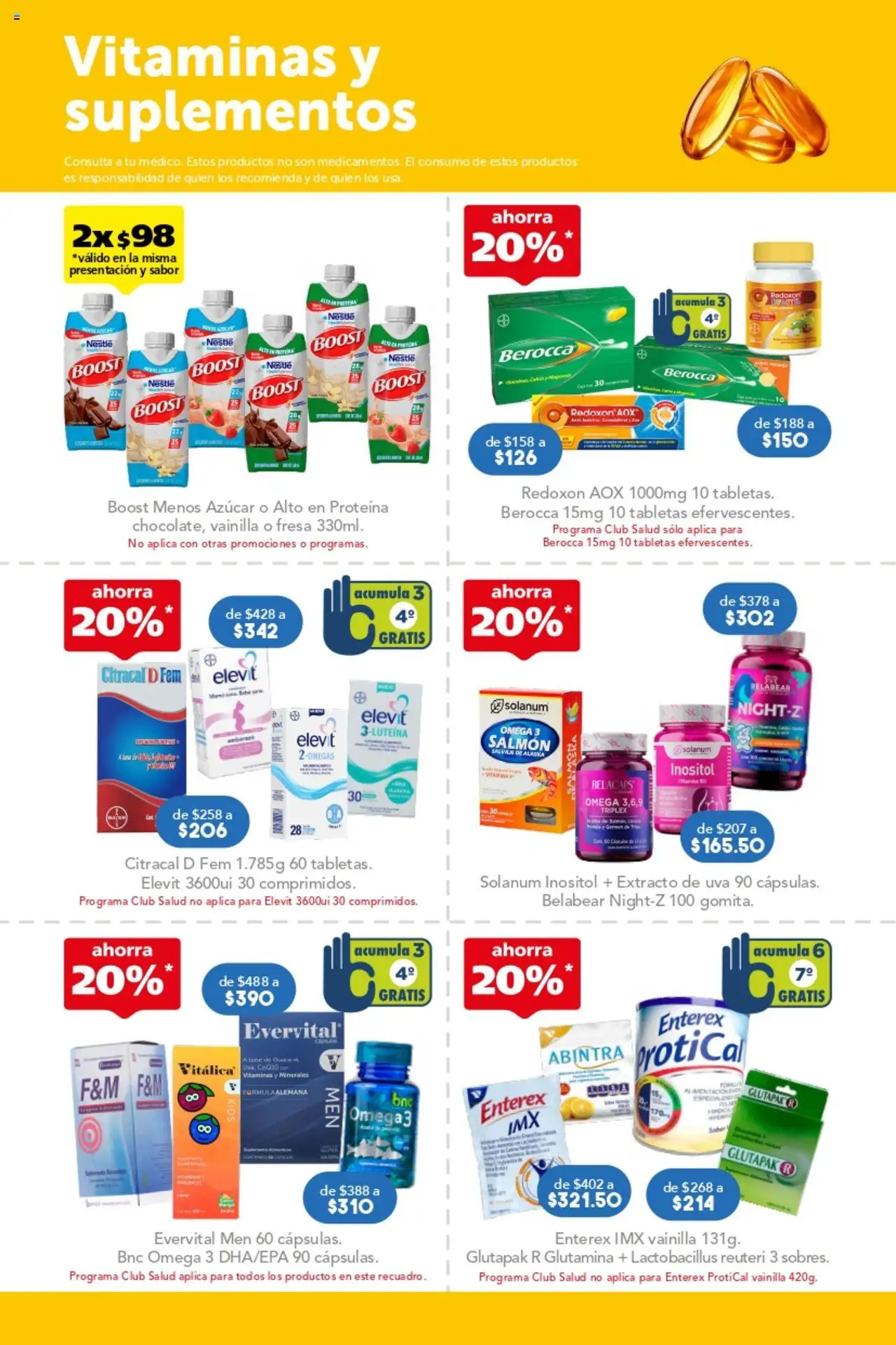 Nuevas ofertas de Farmacia San Pablo válidas en toda la República Mexicana desde el 12.10.2025. ¡Encuentra las mejores ofertas en Farmacia San Pablo - Catálogo! | Página: 4 | Productos: Fresa, Azúcar, Uva, Vitaminas