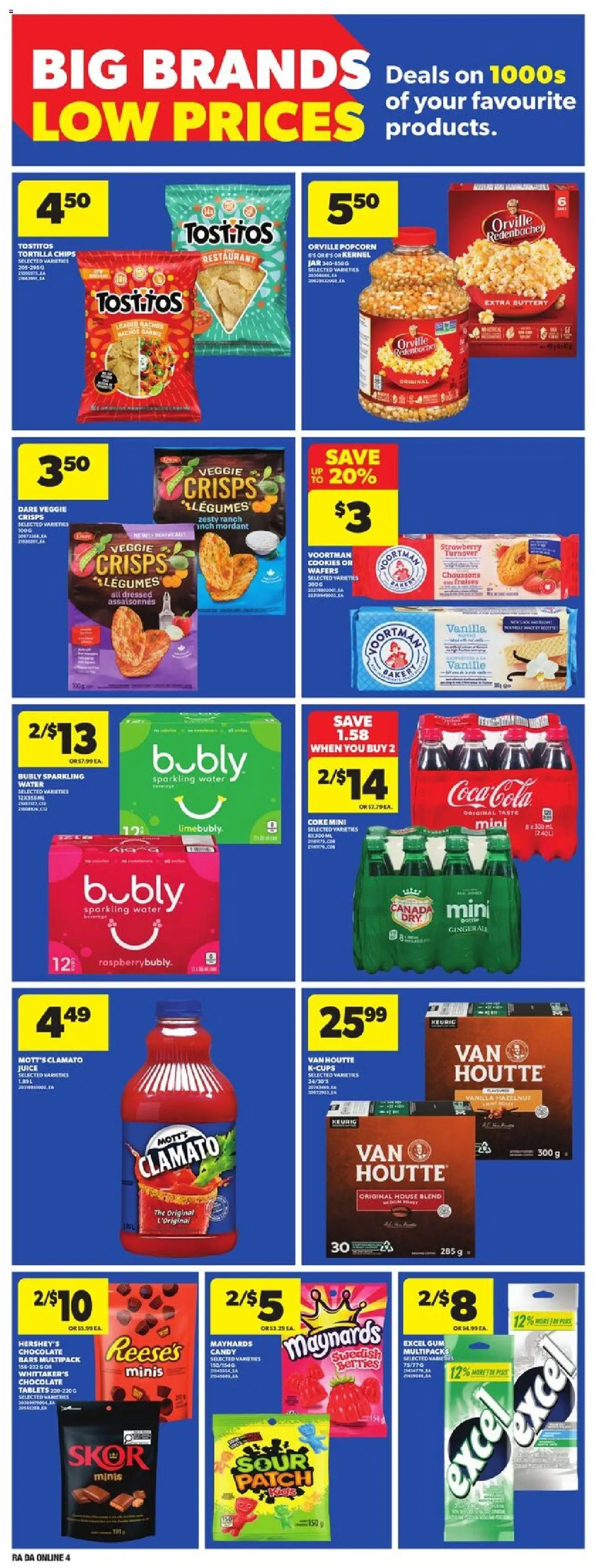 Atlantic Superstore flyer valid from 14.08.2025 | Page: 13 | Products: Chips, Cookies, Chocolate, Juice