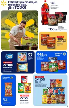 Vista previa de Walmart - Folleto, nuevo folleto de la tienda, válido en México a partir del 14.10.2025 | Página: 8 | Productos: Pizza, Papas fritas