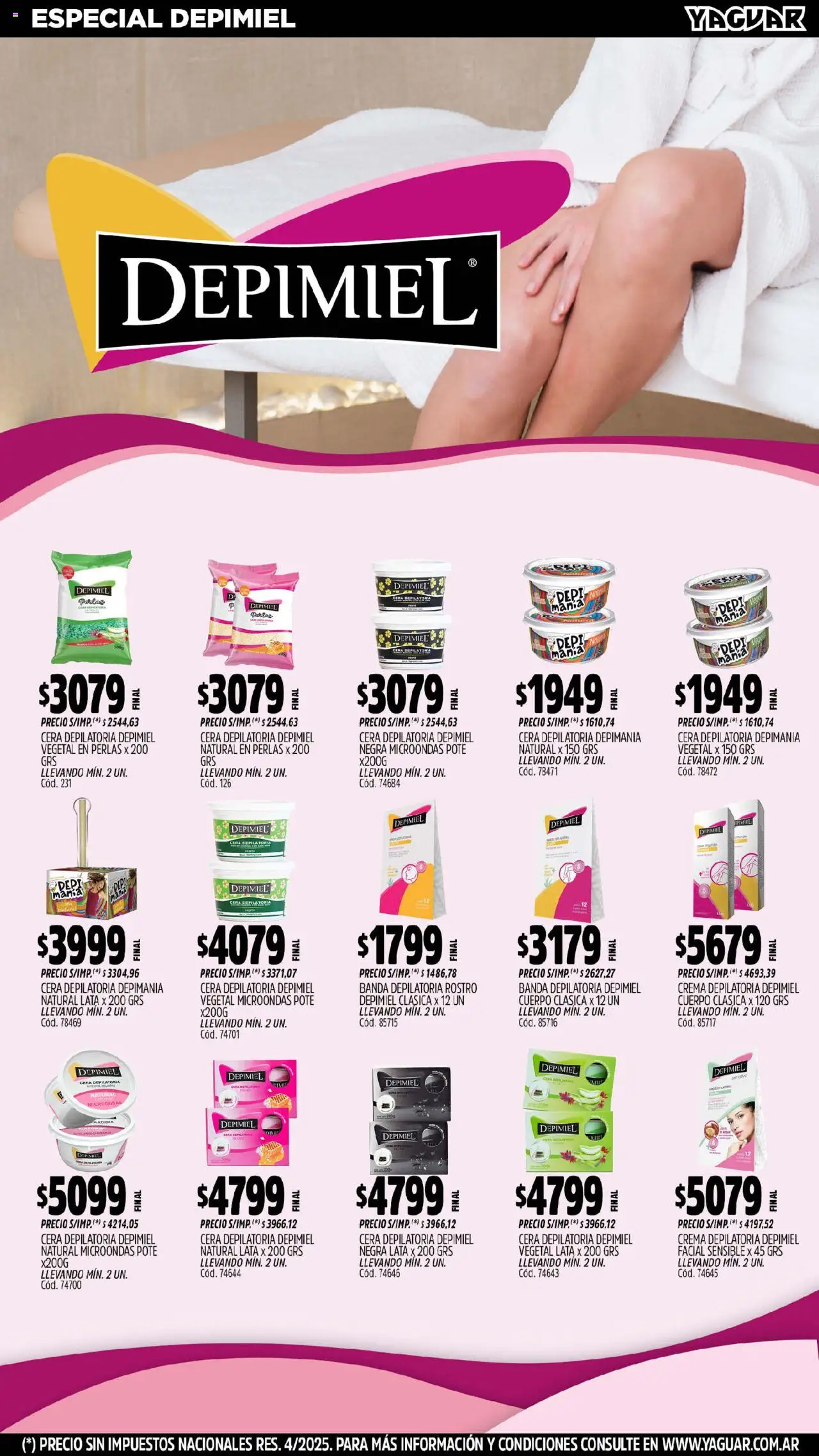 Yaguar - Bahía Blanca │ válido desde el 29.09.2025 | Página: 17 | Productos: Crema depilatoria, Cera, Microondas, Crema