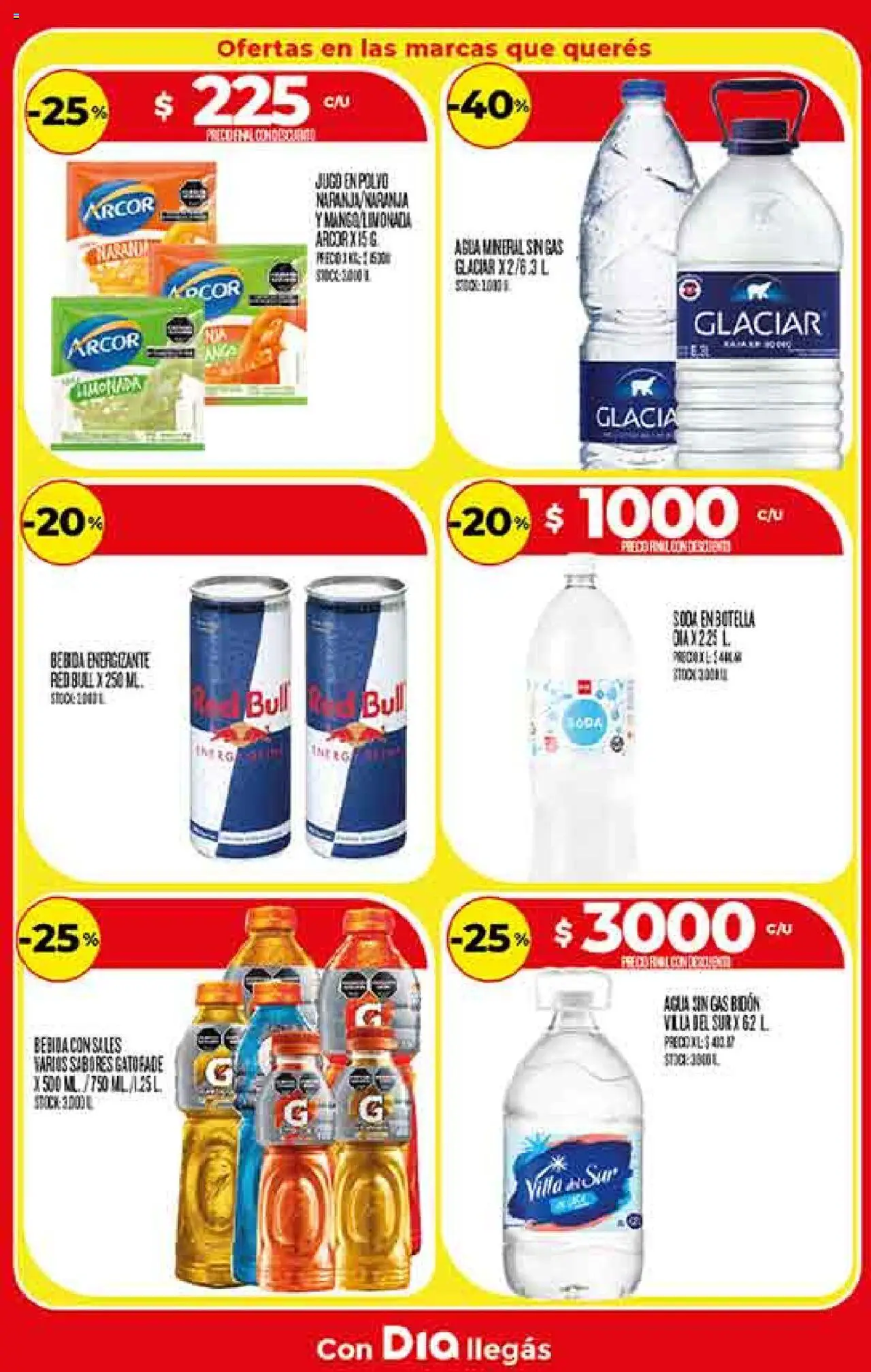 Supermercado DIA Ofertas - Salta y Jujuy │ válido desde el 06.08.2025 | Página: 15 | Productos: Botella, Bidón, Polvo, Agua