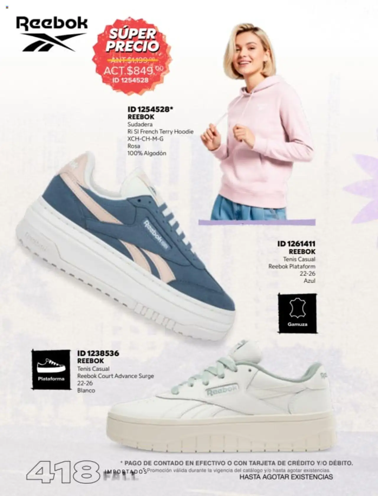 Nuevas ofertas de Price Shoes válidas en toda la República Mexicana desde el 18.08.2025. ¡Encuentra las mejores ofertas en Price Shoes - Catálogo Fall Importados! | Página: 418 | Productos: Tenis, Gamuza, Algodón, Sudadera
