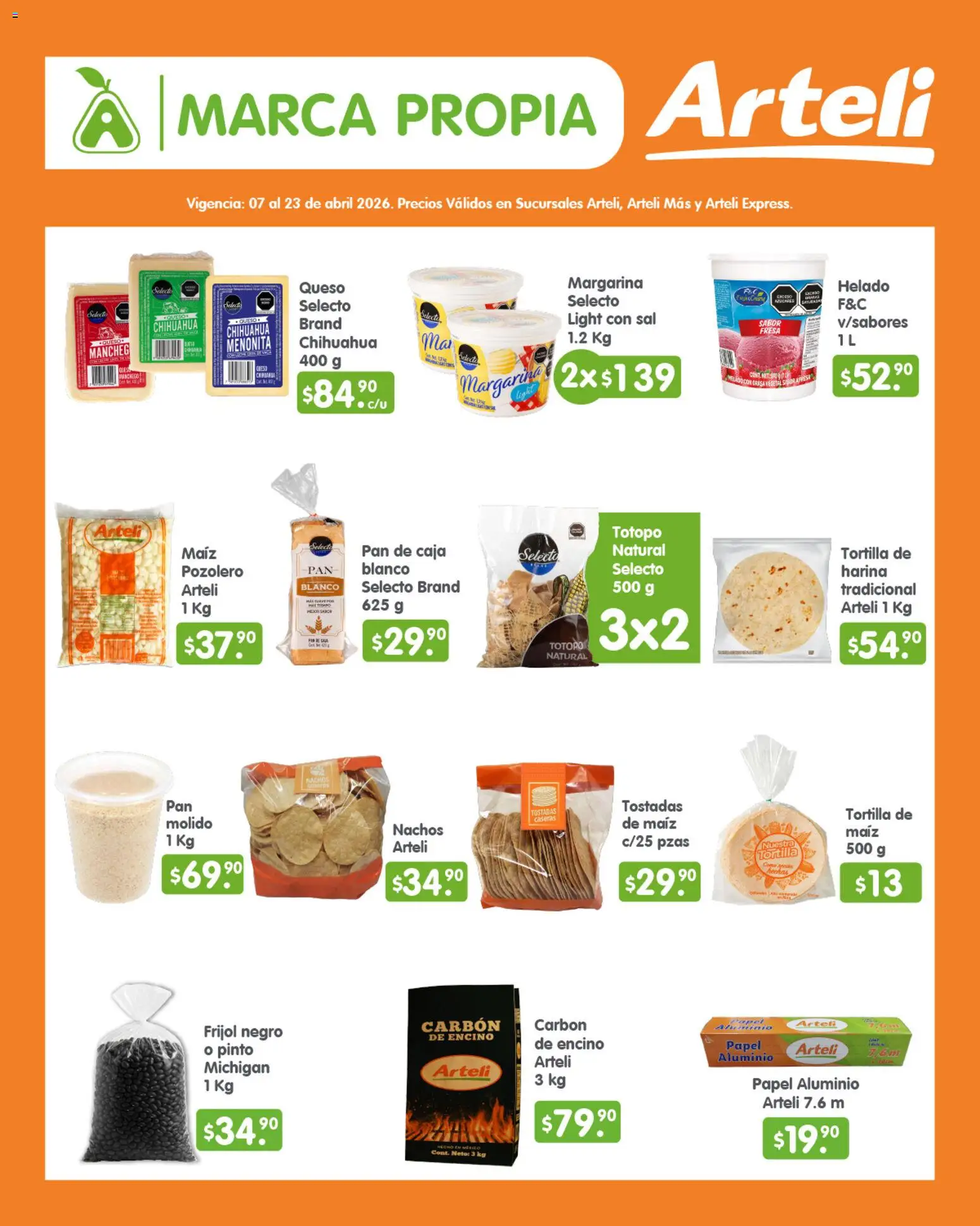 Nuevas ofertas de Arteli válidas en toda la República Mexicana desde el 07.04.2026. ¡Encuentra las mejores ofertas en Arteli folleto Quincenal! | Página: 2 | Productos: Maíz, Fresa, Helado, Caja