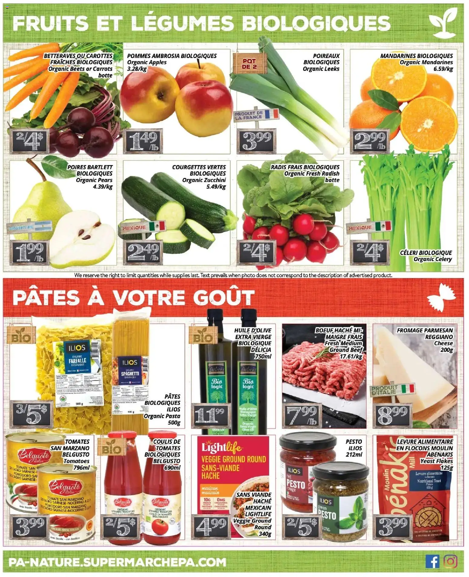 Pa Supermarché flyer valid from 16.03.2026 | Page: 4 | Products: Beef, Flakes, Cheese, Tomatoes