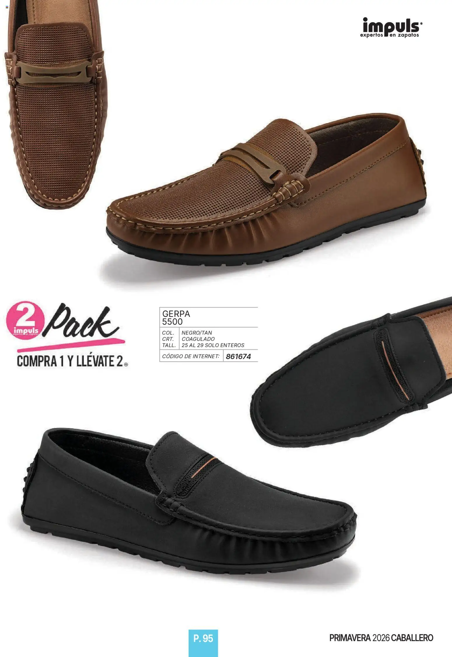 Nuevas ofertas de Impuls válidas en toda la República Mexicana desde el 01.01.2026. ¡Encuentra las mejores ofertas en Impuls catálogo Caballero! | Página: 97 | Productos: Zapatos