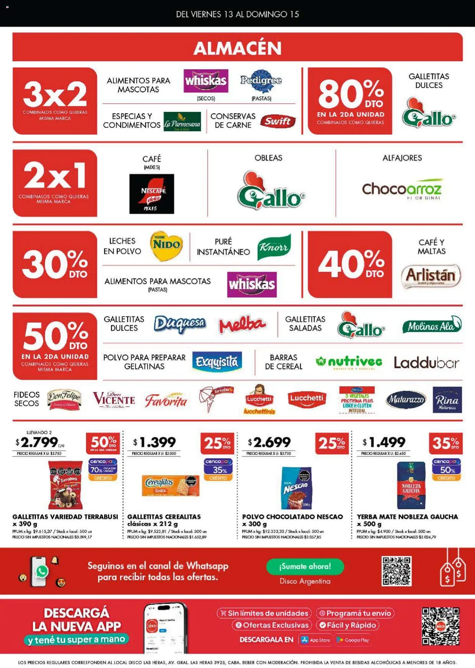 Disco - Ofertas | Córdoba │ válido desde el 12.03.2026 | Página: 2 | Productos: Mate, Galletitas, Polvo, Fideos