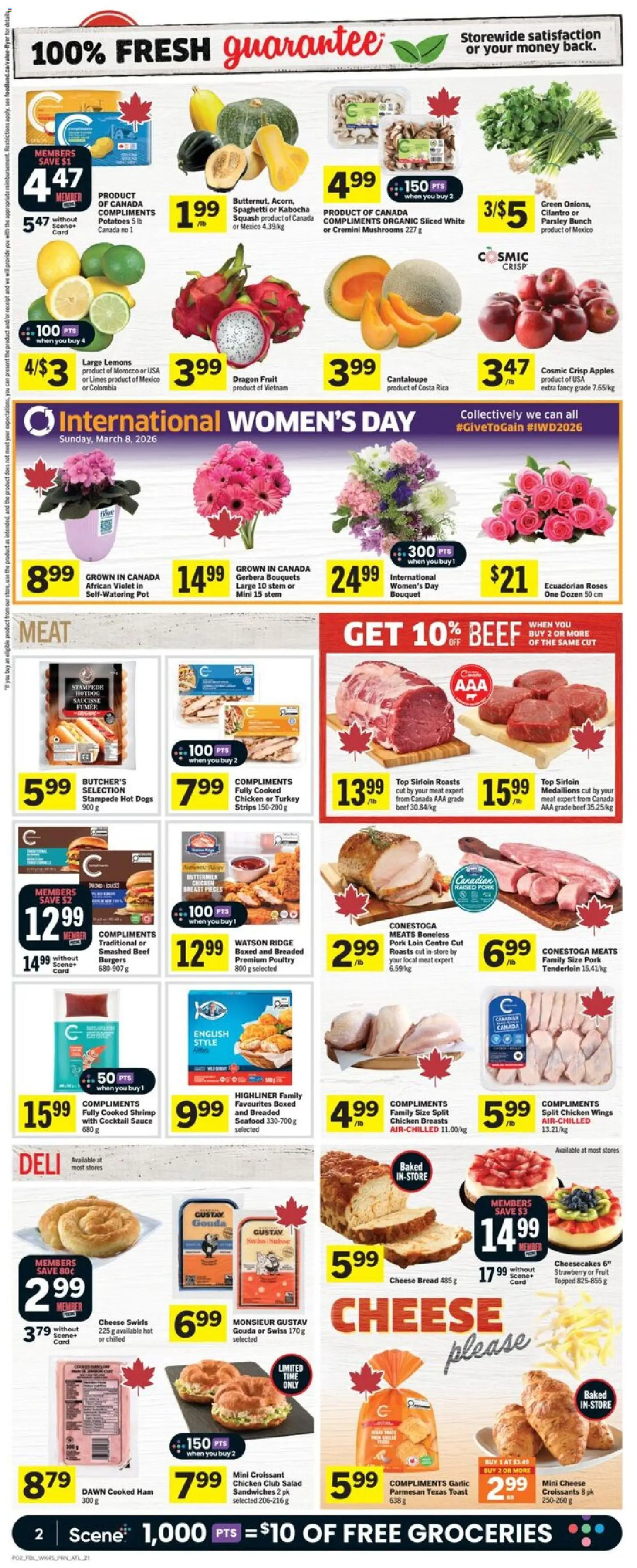 Foodland flyer valid from 05.03.2026 | Page: 3 | Products: Beef, Salad, Chicken breasts, Chicken