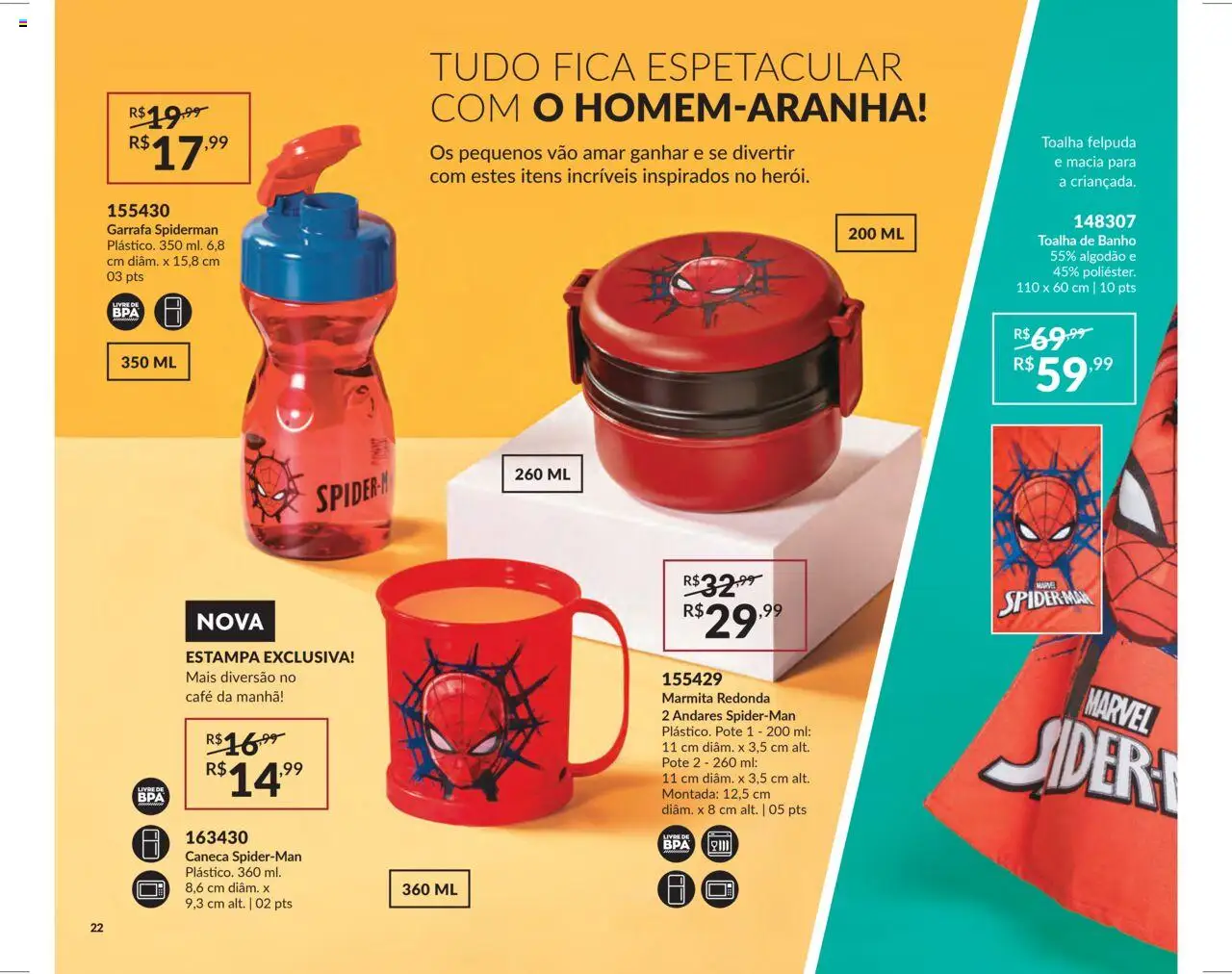 Avon Folheto - válido de 26.09.2025 | Página: 22 | Produtos: Café, Caneca, Toalha de banho, Algodão