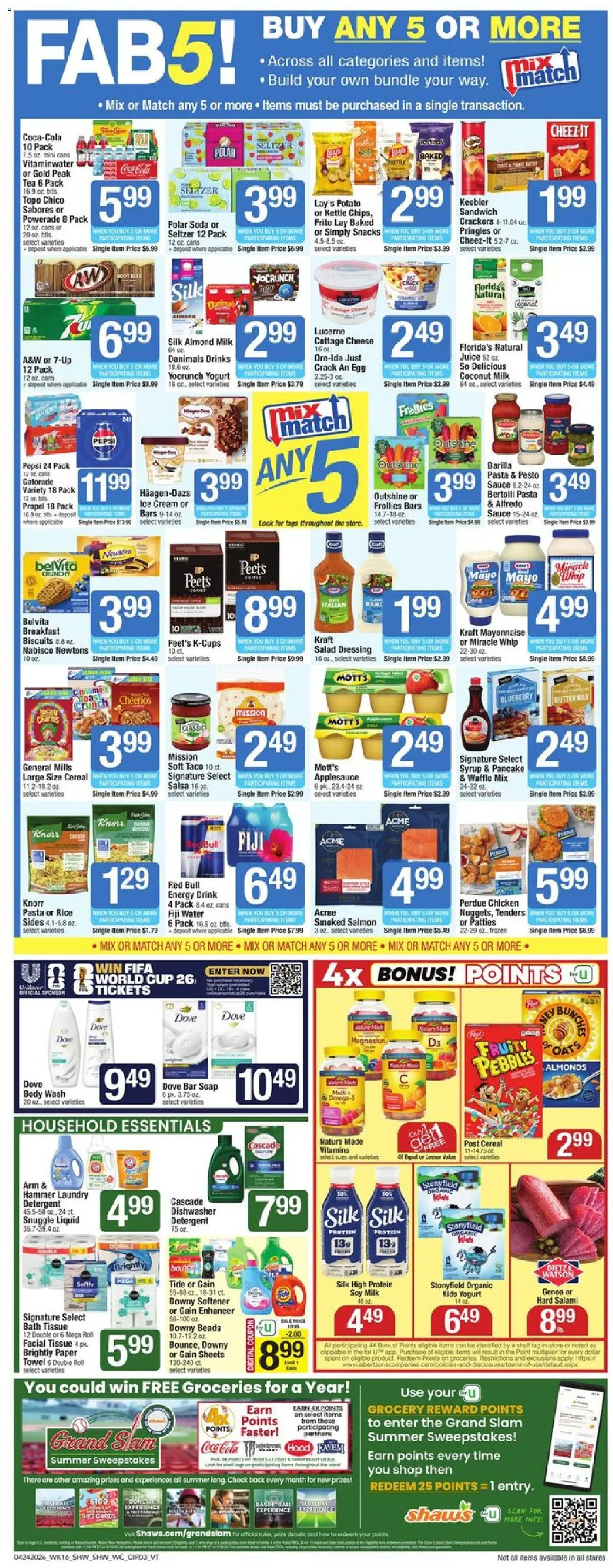 Shaw's Weekly Ad - VT - valid from 24.04.2026 | Page: 3 | Products: Juice, Detergent, Mayonnaise, Usb