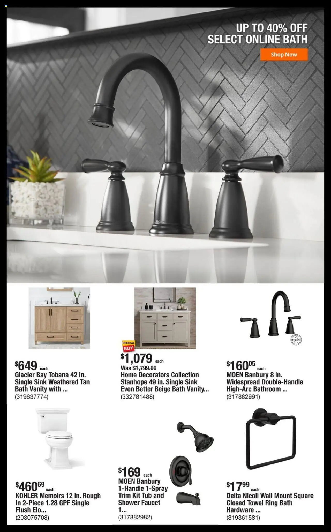 Home Depot Shop Pro Ad - FL - valid from 13.10.2025 | Page: 2 | Products: Trim, Bath, Shower, Ring