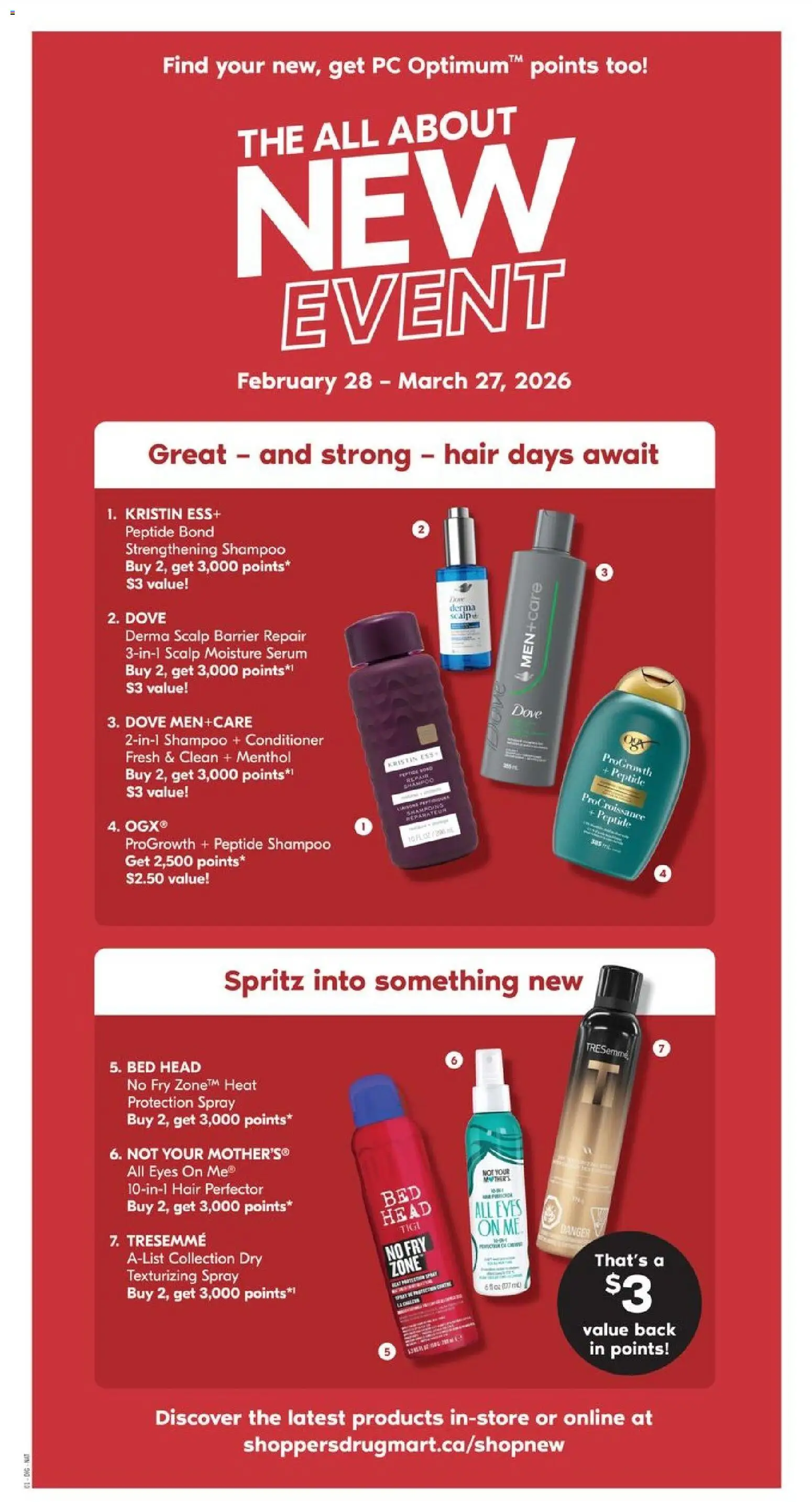 Shoppers flyer valid from 06.03.2026 | Page: 16 | Products: PC, Shampoo, Conditioner, Bed