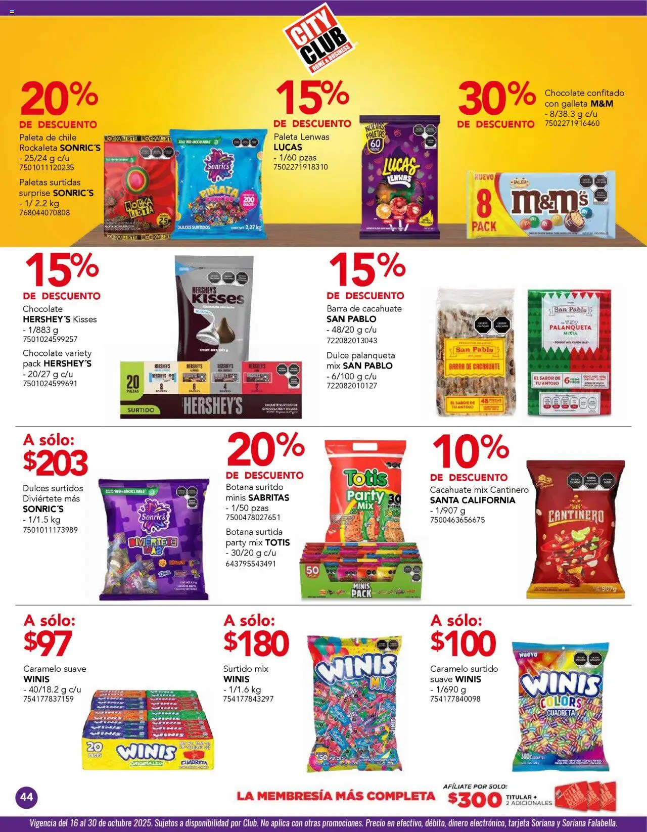 Nuevas ofertas de City Club válidas en toda la República Mexicana desde el 01.10.2025. ¡Encuentra las mejores ofertas en City Club - Catálogo! | Página: 42 | Productos: Paleta, Chocolate, Dulces, Barra