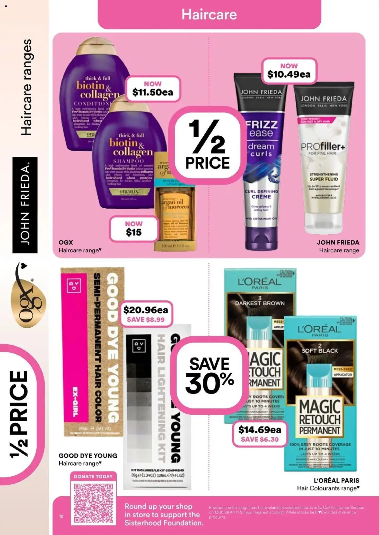 Priceline Pharmacy catalogue - valid from 08.04.2026 | Page: 12 | Products: Shampoo, Argan oil, Wheat, Collagen