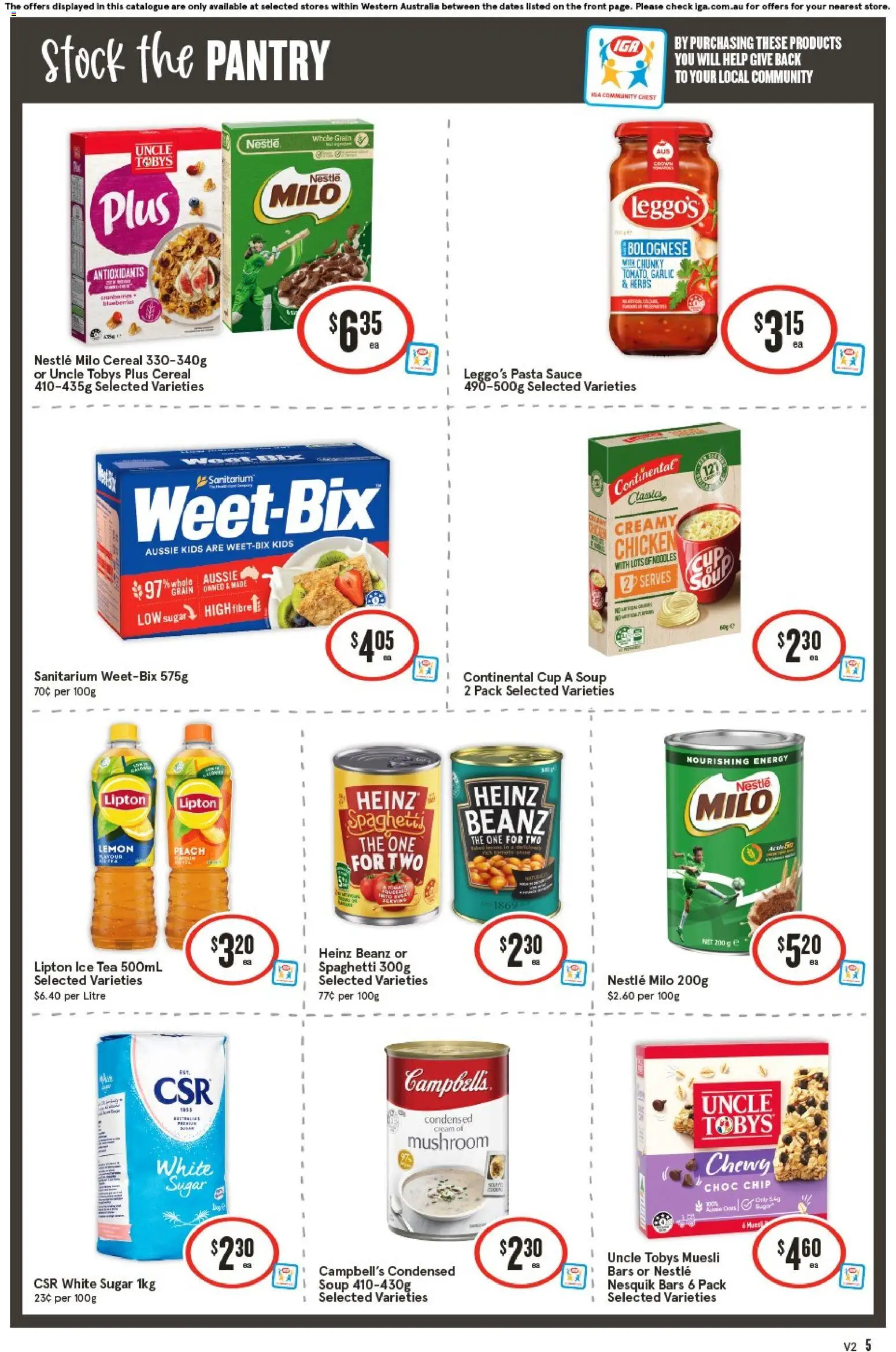 IGA catalogue - valid from 11.03.2026 | Page: 4 | Products: Cereal, Pasta, Sauce, Garlic