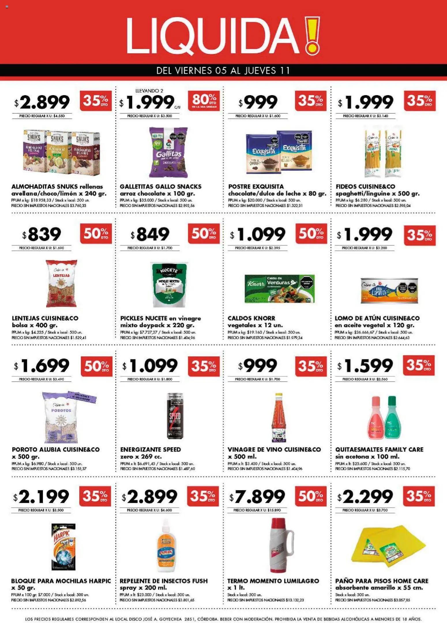 Disco - Ofertas | Córdoba │ válido desde el 04.12.2025 | Página: 10 | Productos: Bolsa, Galletitas, Atún, Leche