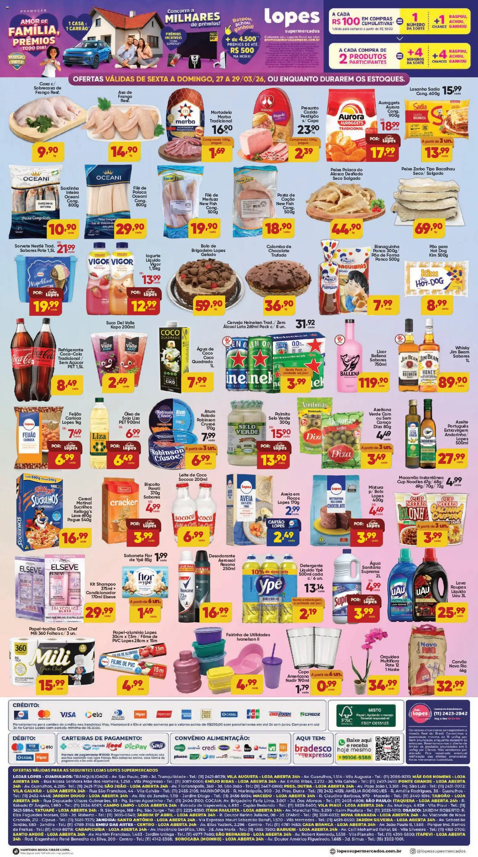 Lopes Supermercados Folheto - válido de 27.03.2026 | Página: 2 | Produtos: Óleo, Chocolate, Heineken, Sabonete