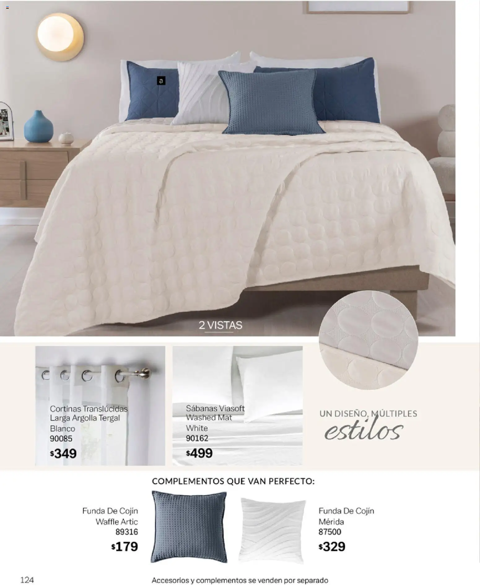 Nuevas ofertas de Vianney válidas en toda la República Mexicana desde el 06.03.2026. ¡Encuentra las mejores ofertas en Vianney catálogo Tu hogar, nuestra pasión! | Página: 126 | Productos: Funda, Sabanas, Cortinas