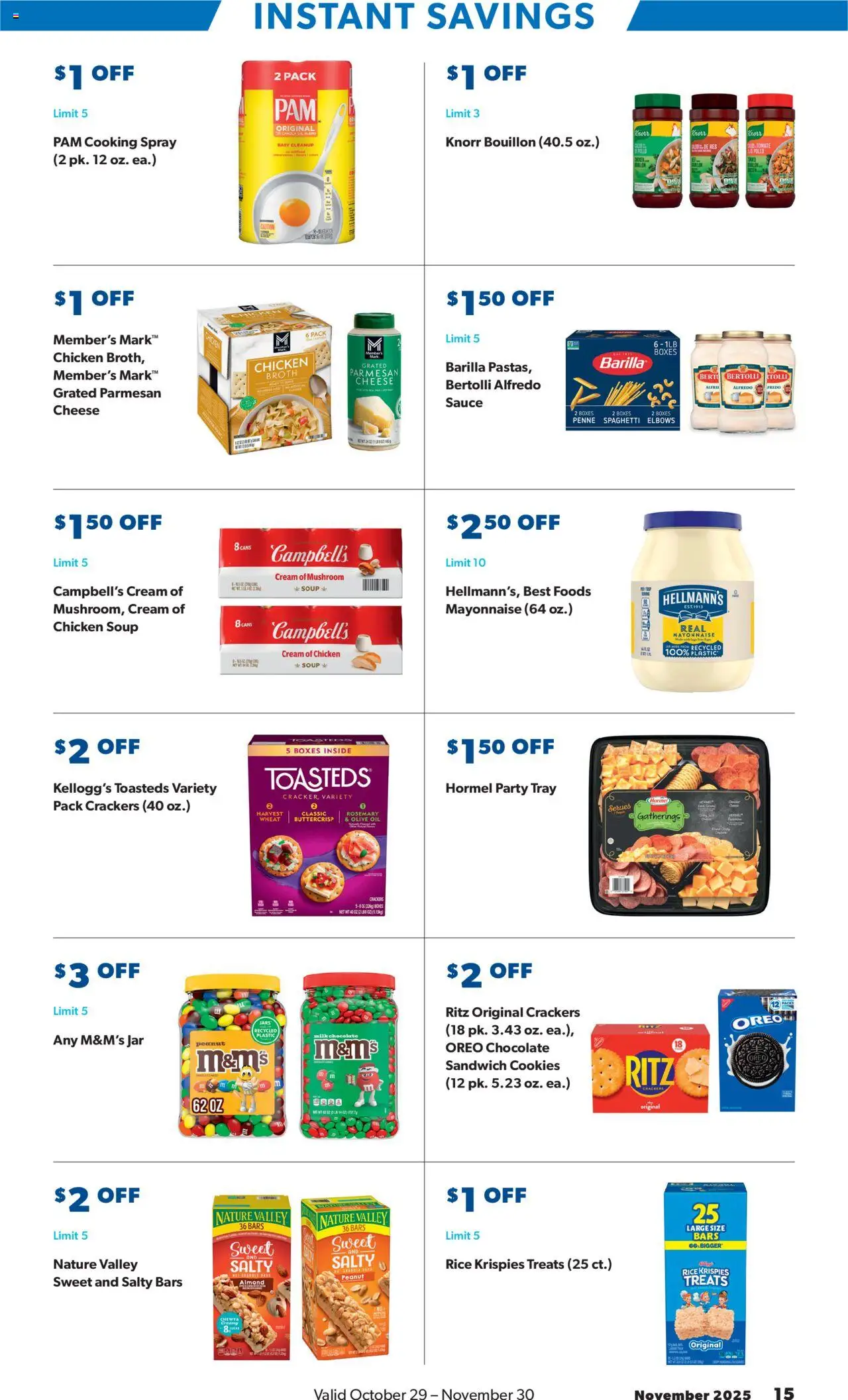 Sam's Club Black Friday - valid from 29.10.2025 | Page: 15 | Products: Milk, Chocolate, Rice, Cookies