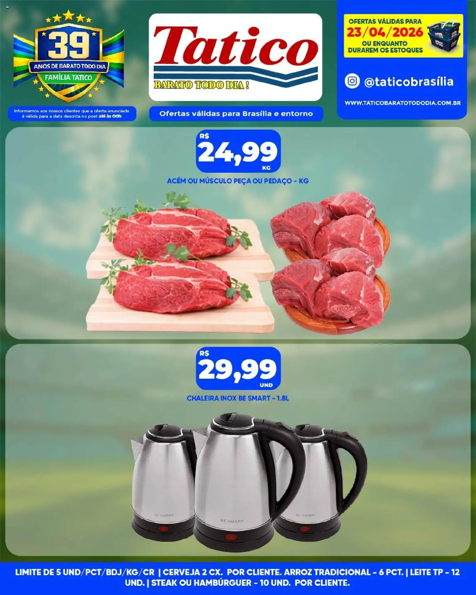 Tatico Folheto - válido de 24.04.2026 | Página: 41 | Produtos: Chaleira, Acém, Leite, Cerveja