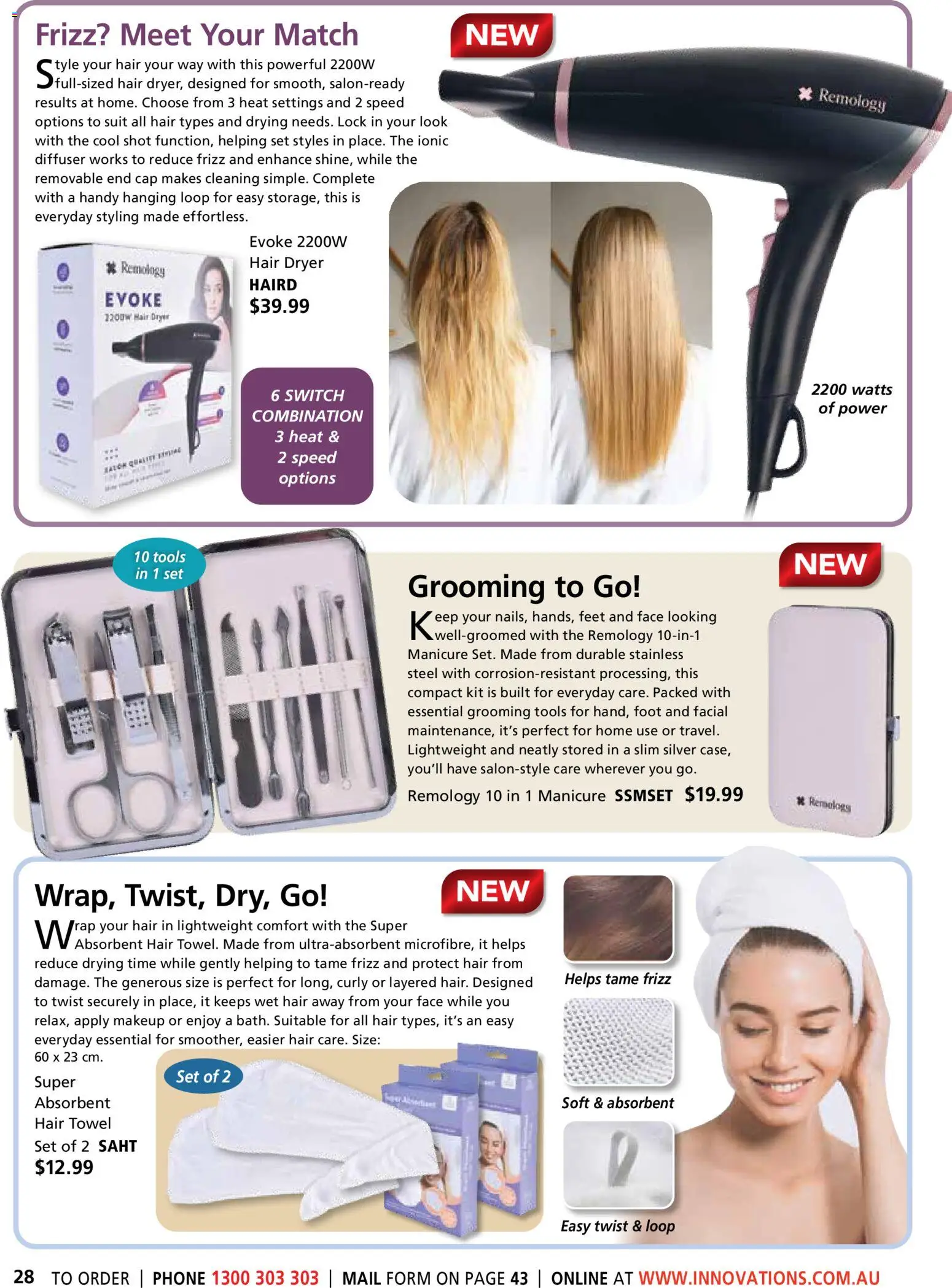 Innovations catalogue - valid from 26.03.2026 | Page: 28 | Products: Makeup, Manicure, Tools, Hair dryer