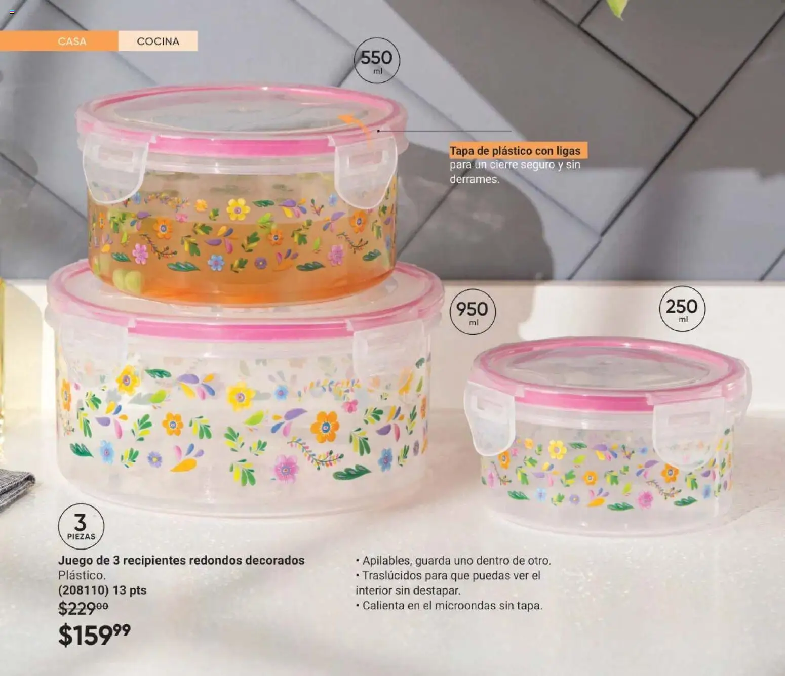 Nuevas ofertas de AVON válidas en toda la República Mexicana desde el 08.05.2026. ¡Encuentra las mejores ofertas en AVON Casa & Estilo 8 2026! | Página: 98 | Productos: Juego, Microondas, Cocina