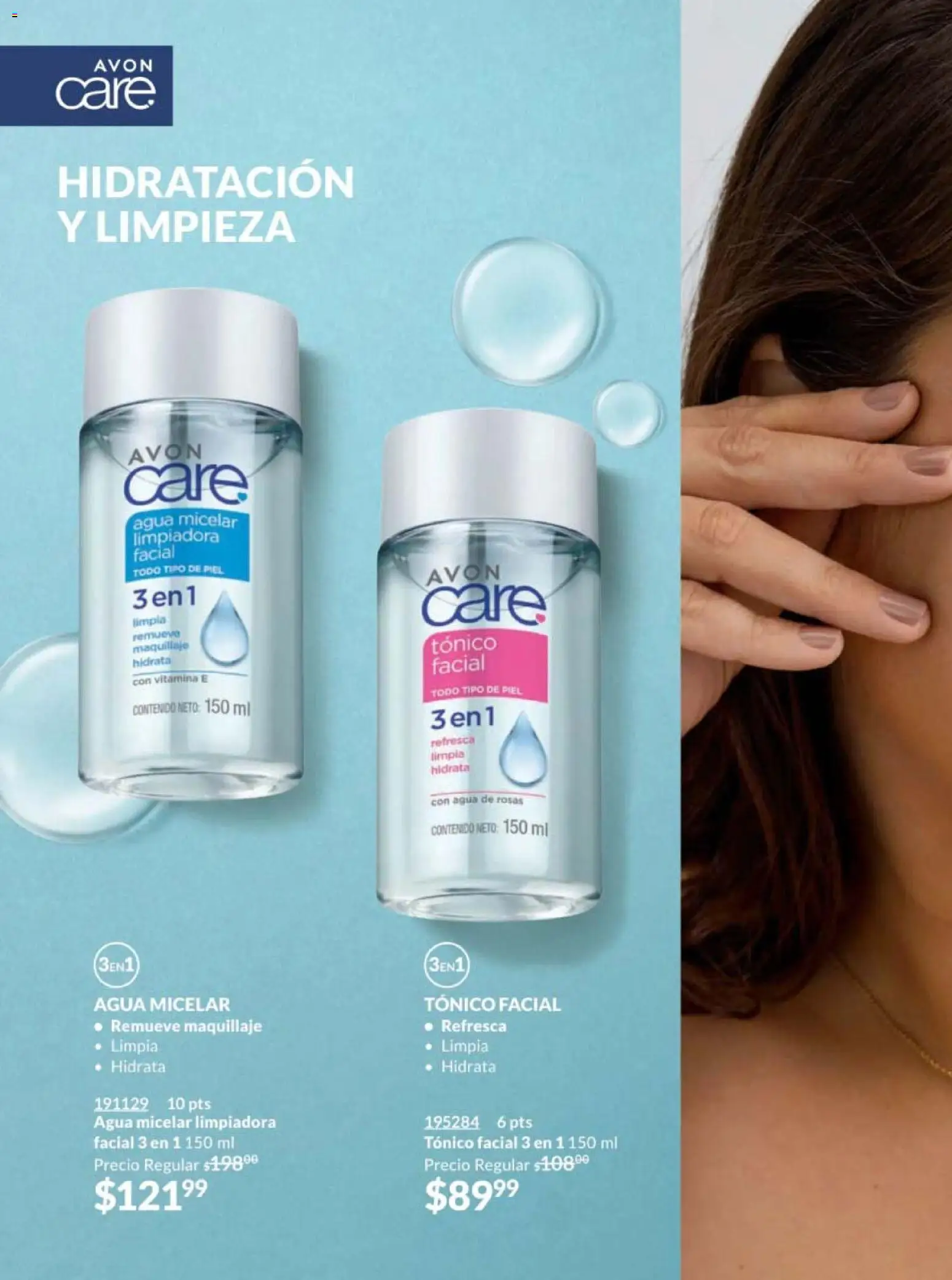 Nuevas ofertas de AVON válidas en toda la República Mexicana desde el 07.11.2025. ¡Encuentra las mejores ofertas en AVON campaña 17 2025! | Página: 166 | Productos: Agua, Maquillaje, Agua micelar