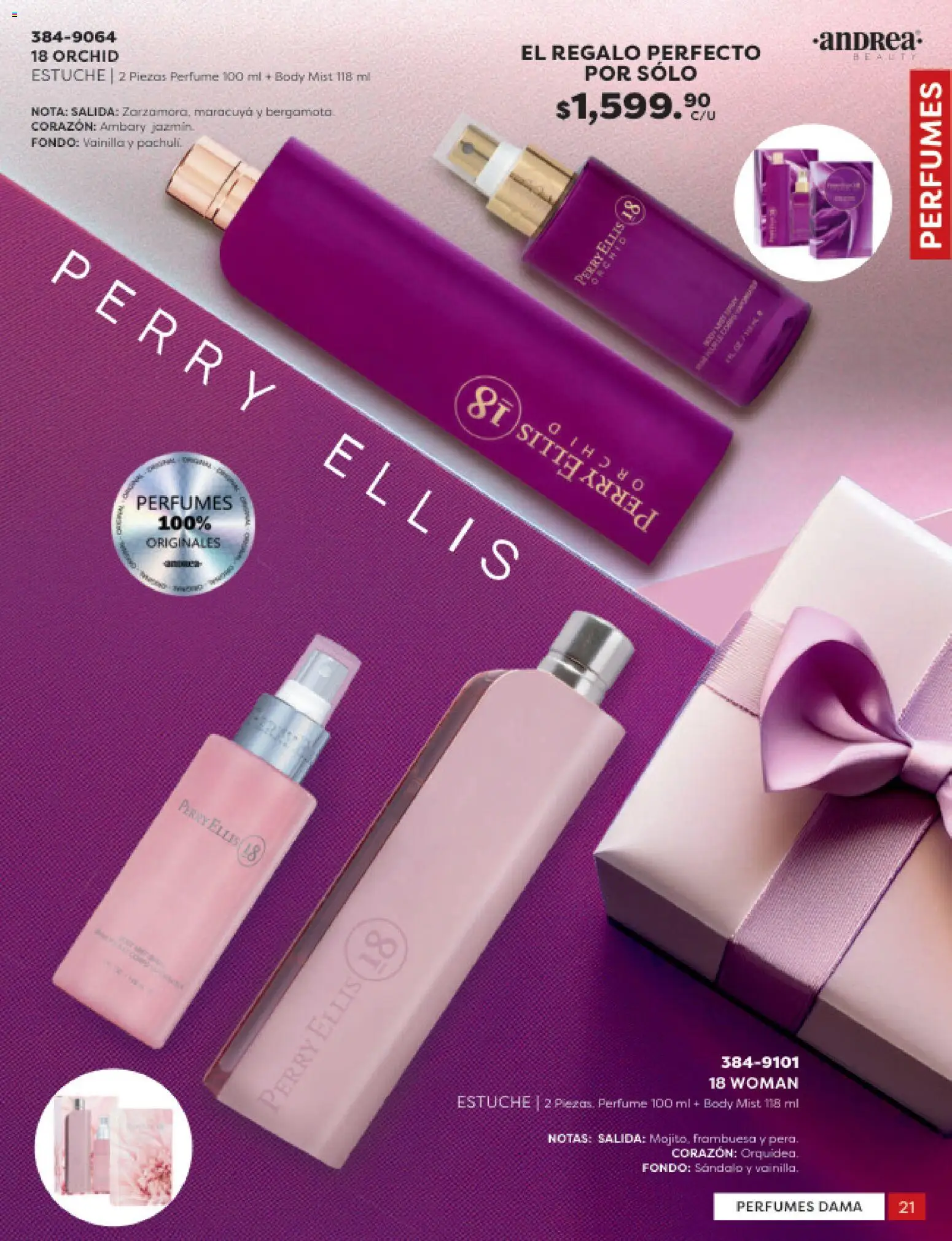 Nuevas ofertas de Andrea válidas en toda la República Mexicana desde el 31.10.2025. ¡Encuentra las mejores ofertas en Andrea catálogo Beauty! | Página: 21 | Productos: Estuche, Body, Perfume