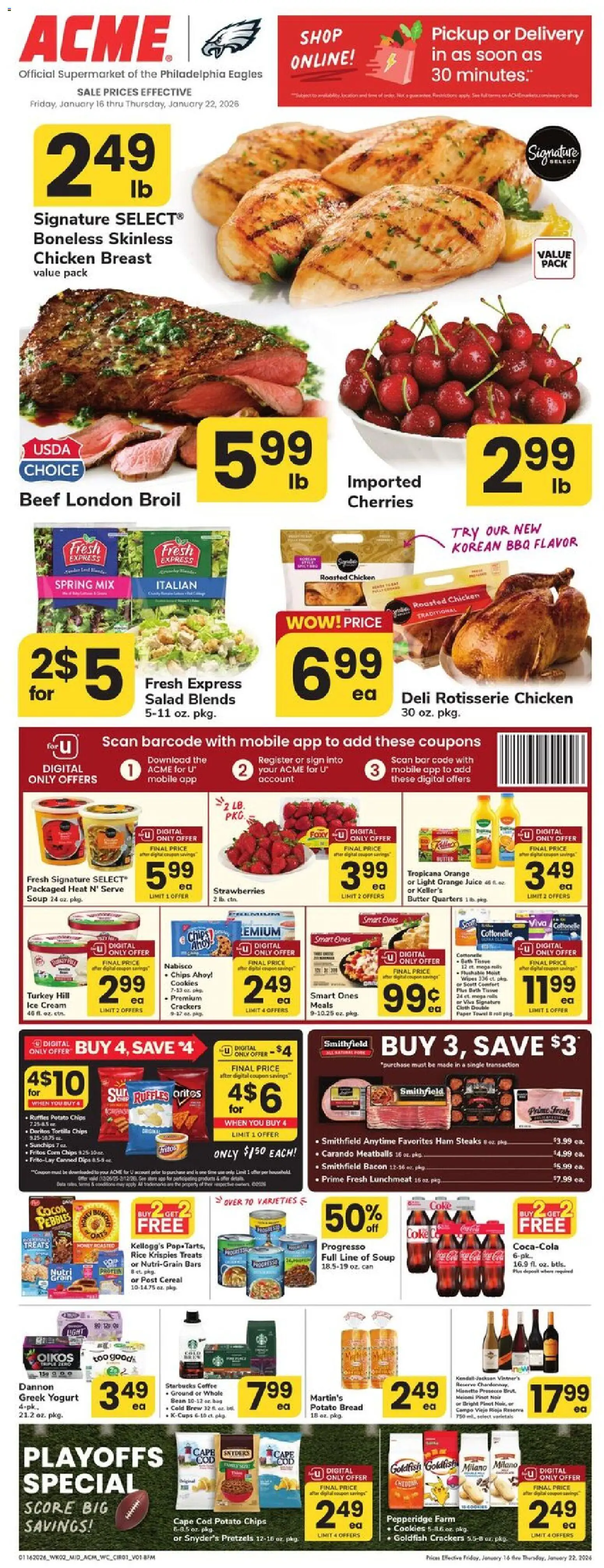 Acme Weekly Ad - PA - valid from 16.01.2026 | Page: 1 | Products: Coffee, Beef, Chips, Rod