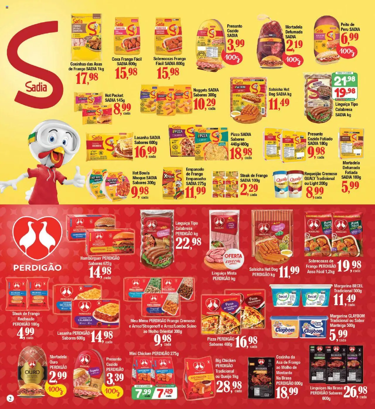 Supermercados Unidos Folheto - válido de 01.10.2025 | Página: 2 | Produtos: Salsicha, Presunto, Pizza, Margarina