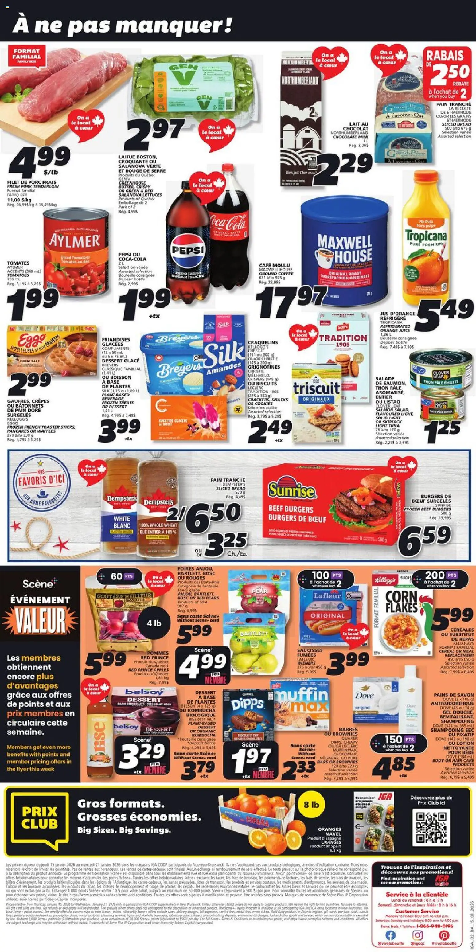 IGA flyer valid from 15.01.2026 | Page: 2 | Products: Flakes, Toaster, Chocolate, Apples