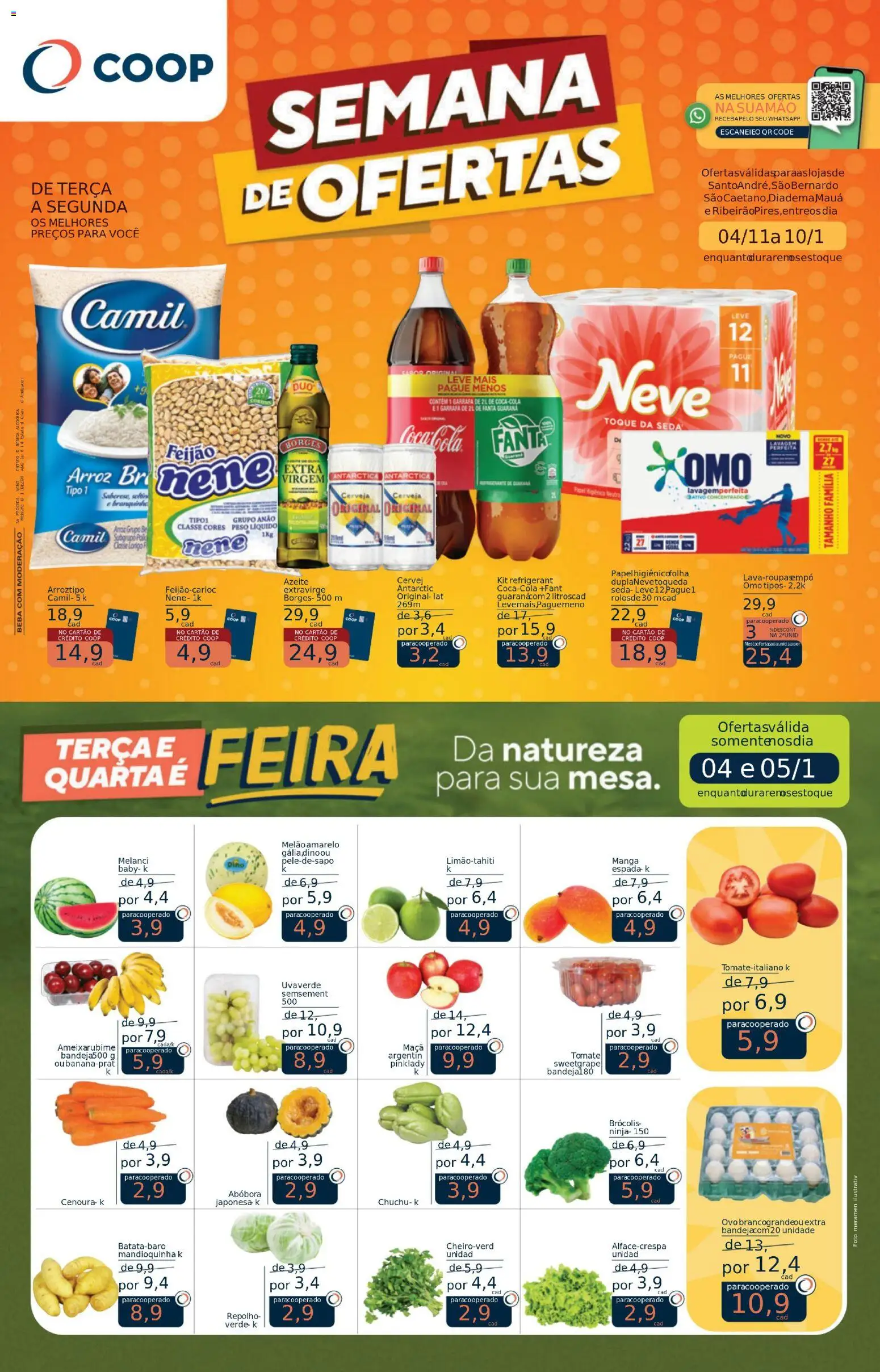 Coop Folheto - válido de 04.11.2025 | Página: 1 | Produtos: Chuchu, Feijão, Guaraná, Cerveja
