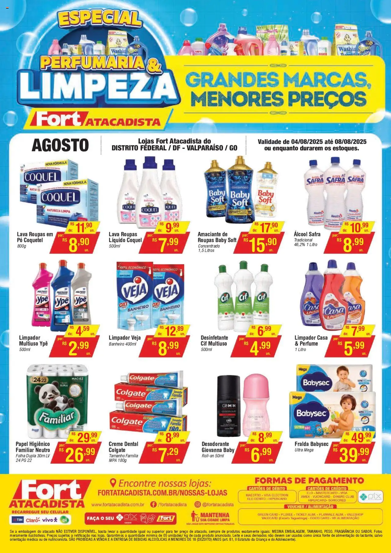 Fort Atacadista Folheto - válido de 04.08.2025 | Página: 1 | Produtos: Celular, Perfume, Pó, Desodorante