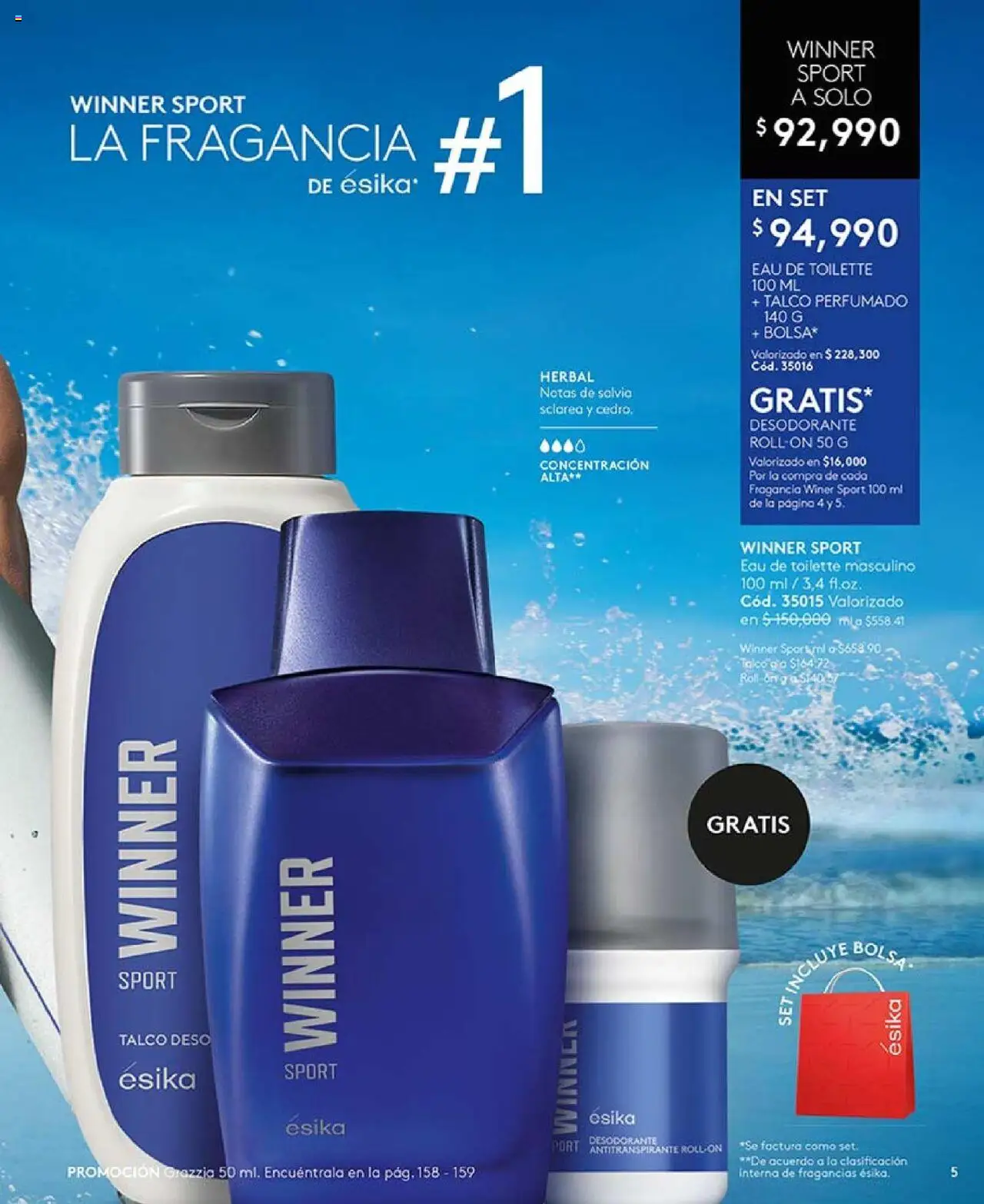 Ésika revista - valida desde el 05.09.2025 | Página: 5 | Productos: Bolsa, Fragancia, Eau de toilette, Desodorante