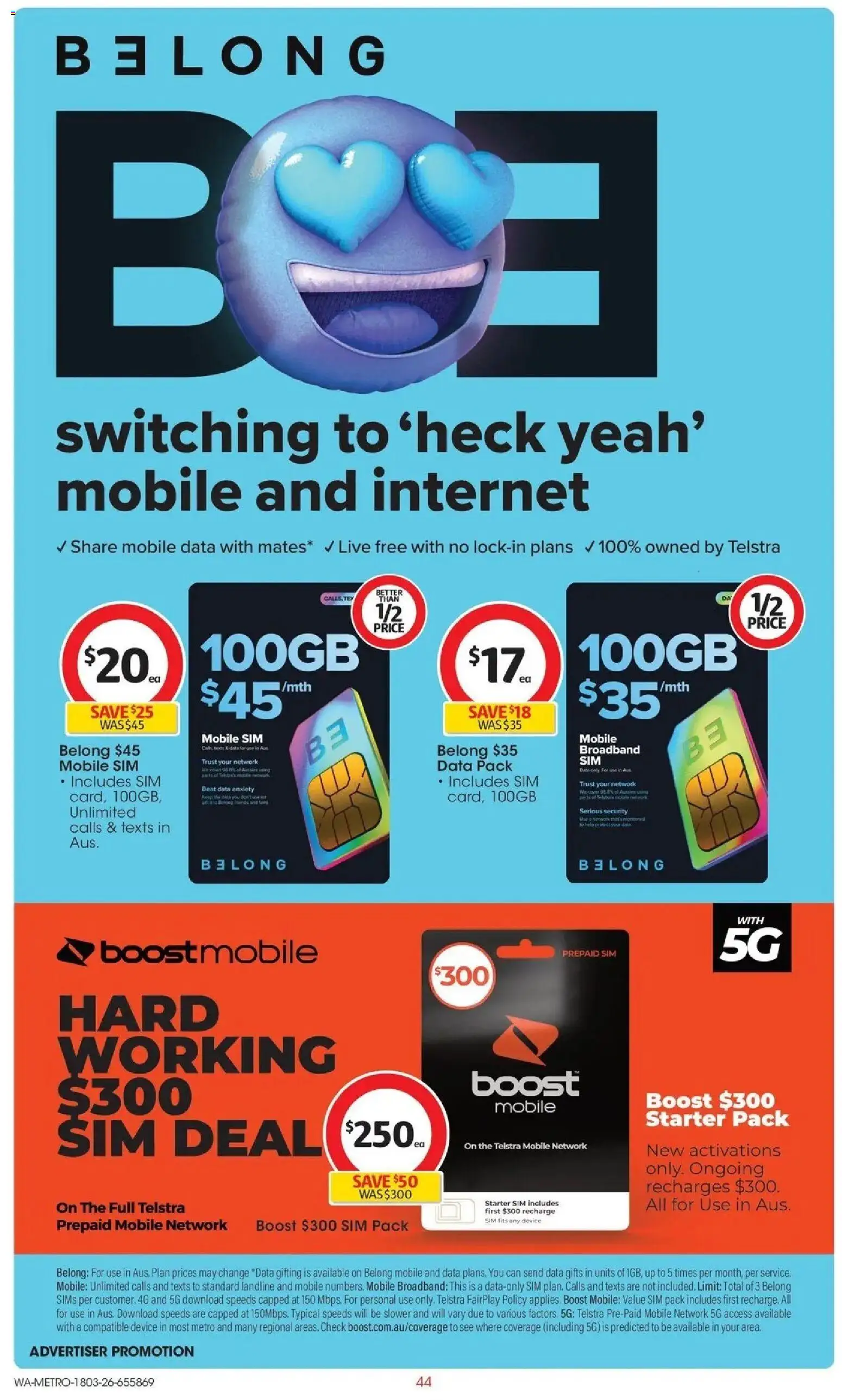 Coles catalogue - valid from 17.03.2026 | Page: 44 | Products: Device, Mobile
