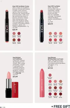 Preview of fmg Glimmer Lip Conditioner, Leaves dry, cracked lips feeling soft and smooth. With mango seed butter, vitamin E, and jojoba and sunflower seed oils. Formulated without parabens, sulfates, phthalates and talc. 3.5 g from shop Avon valid from 18.12.2025 | Page: 82 | Products: Conditioner, Butter, Wine, Suit